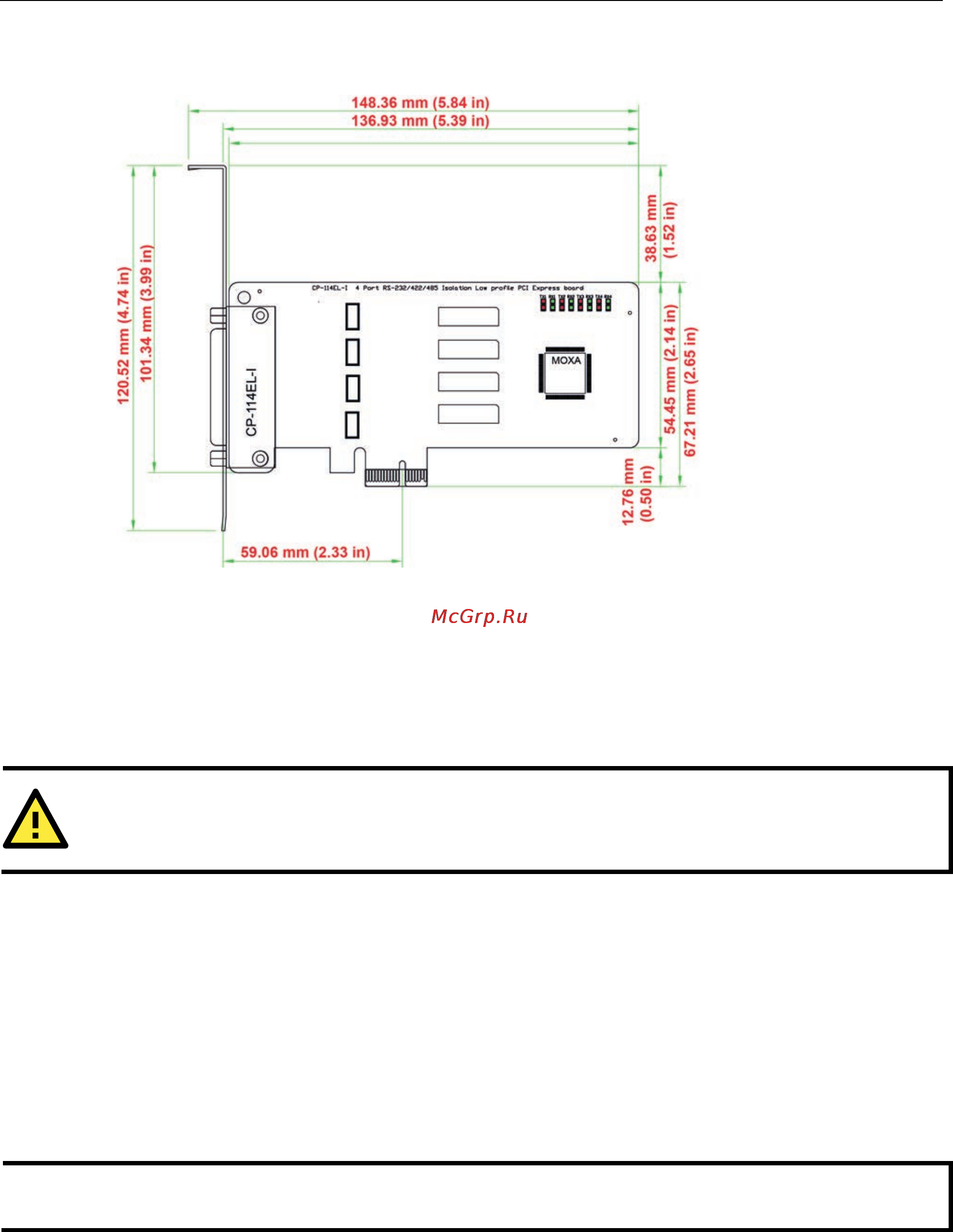 Moxa CP-132UL-I-DB9M [14/95] Cp 114el i dimensions