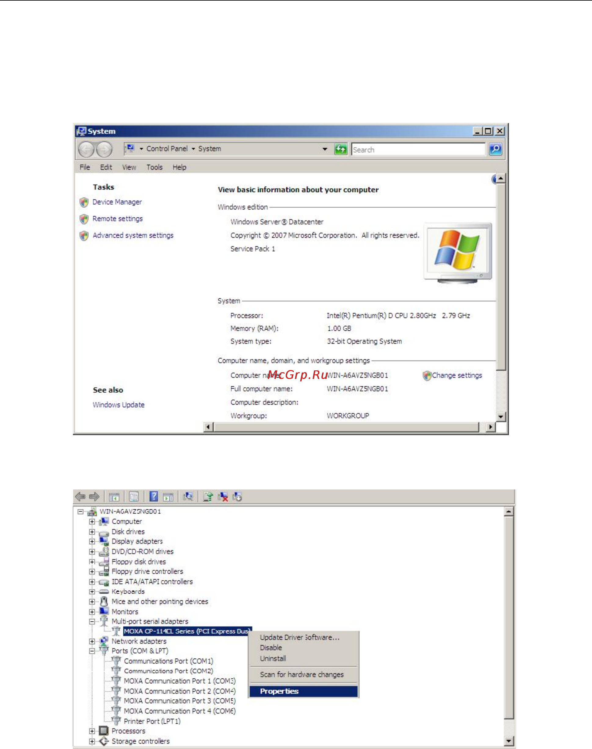 Moxa CP-104UL-T [35/95] Configuring the ports