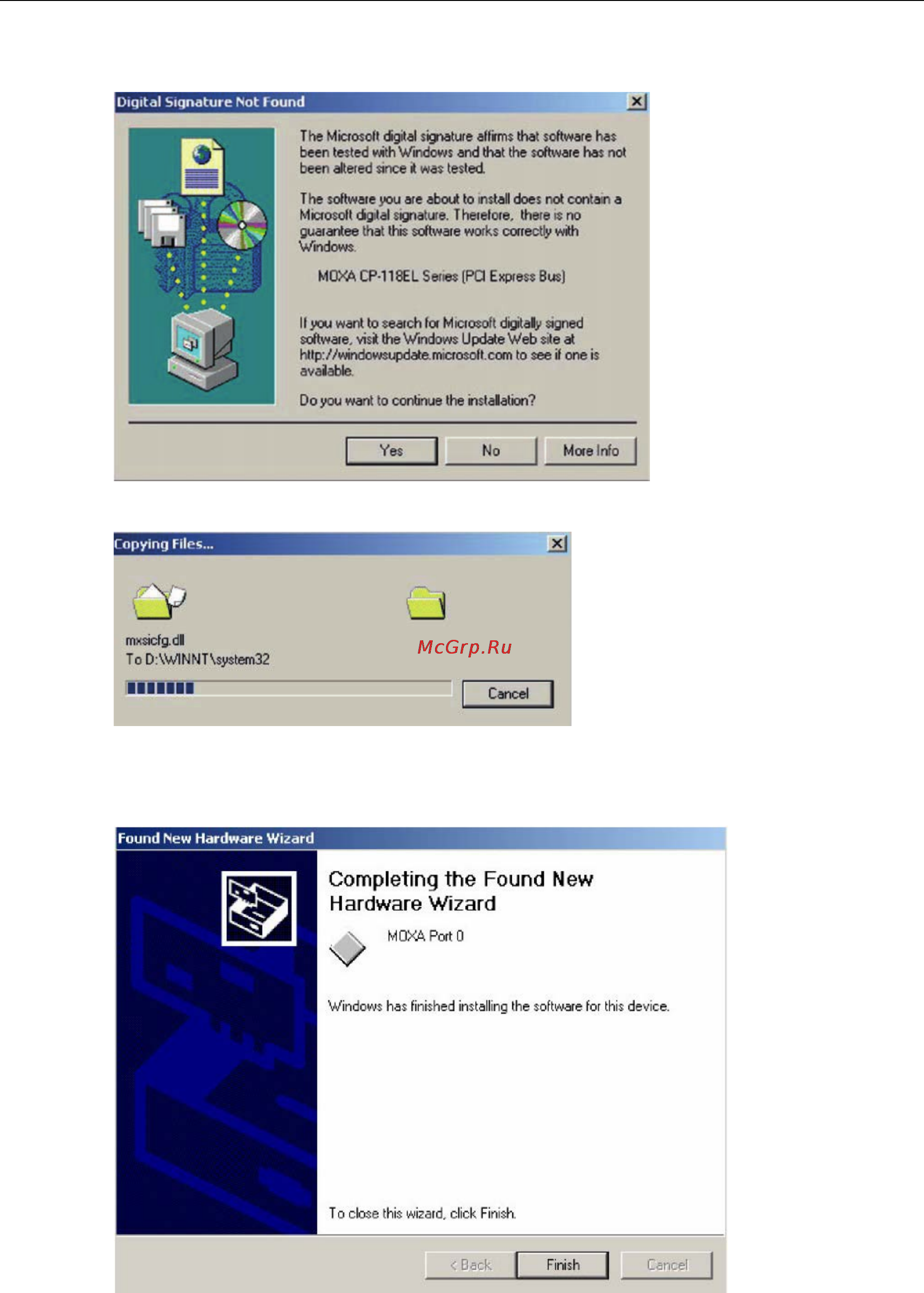 Moxa CP-104UL-T [57/95] Pci express boards software installation