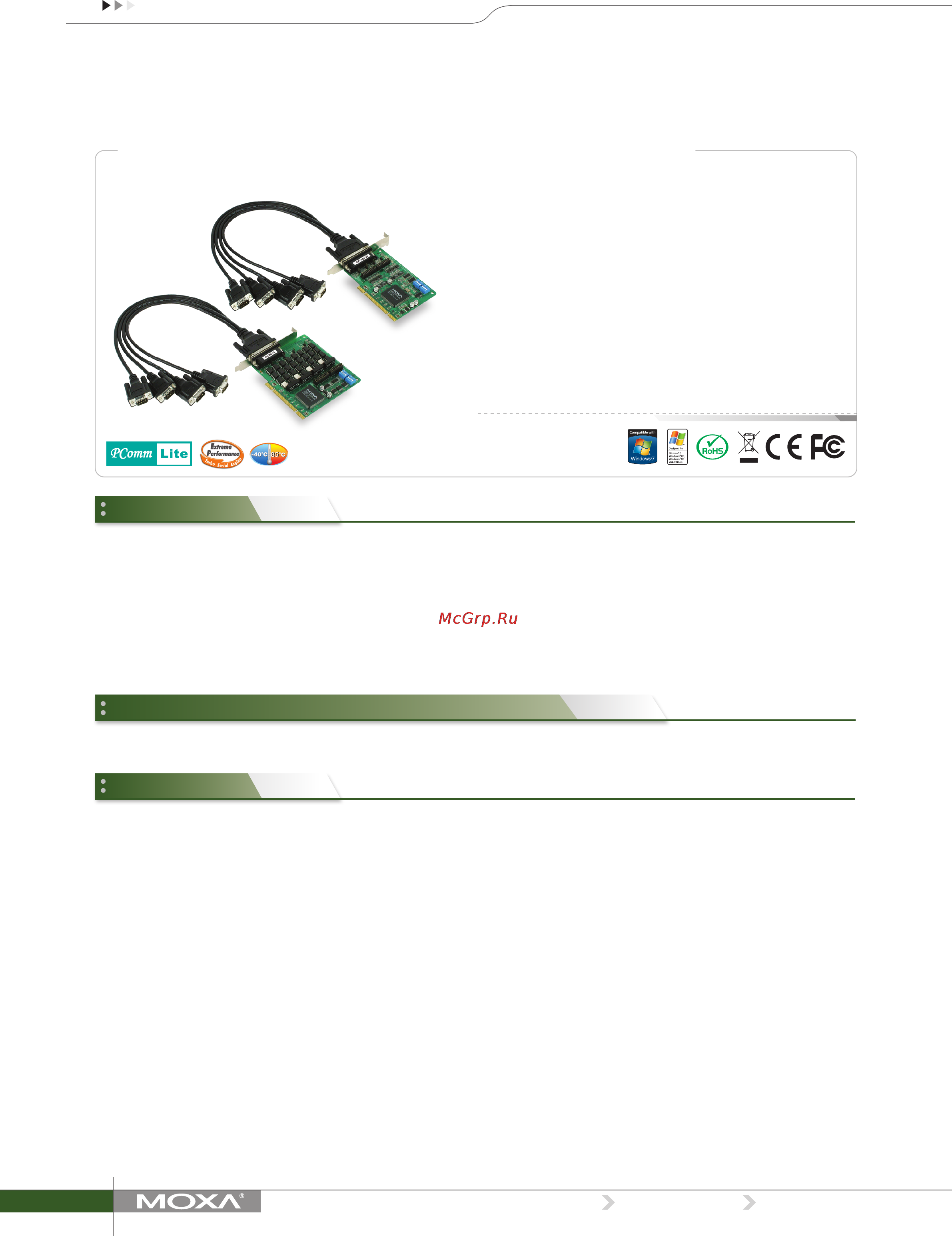 Moxa CP-134U-I-DB25M Технические характеристики онлайн