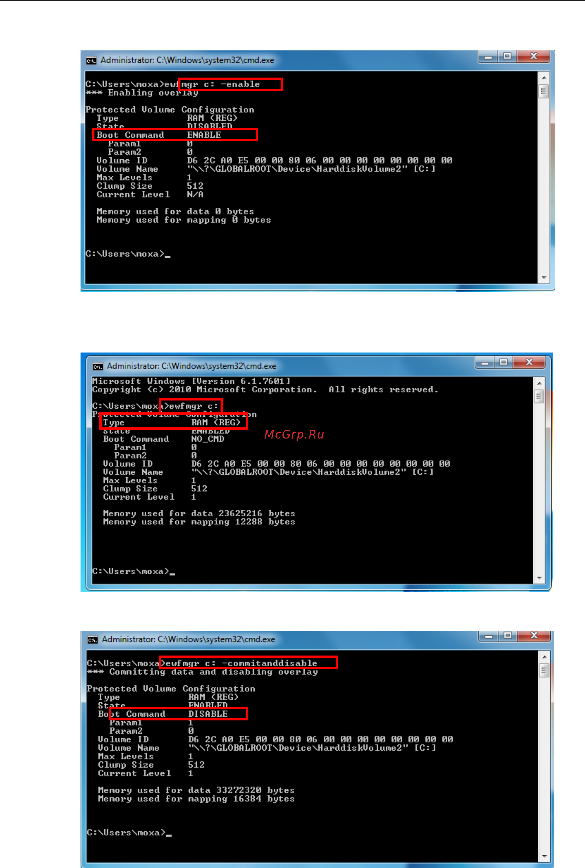 Moxa DA-682A-C7-W7E [12/53] Da 682a win7 software enabling windows 7 write protections