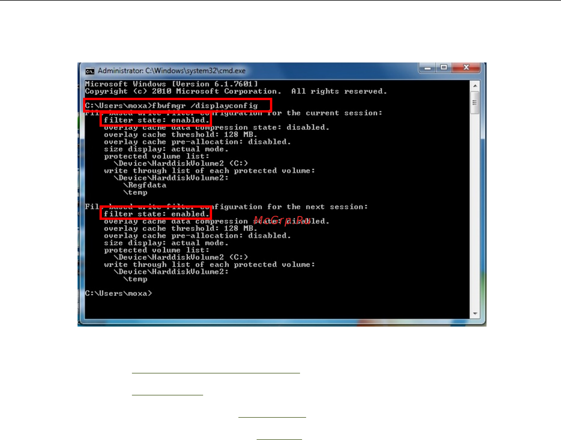 Moxa DA-682A-C7-W7E [14/53] Da 682a win7 software enabling windows 7 write protections