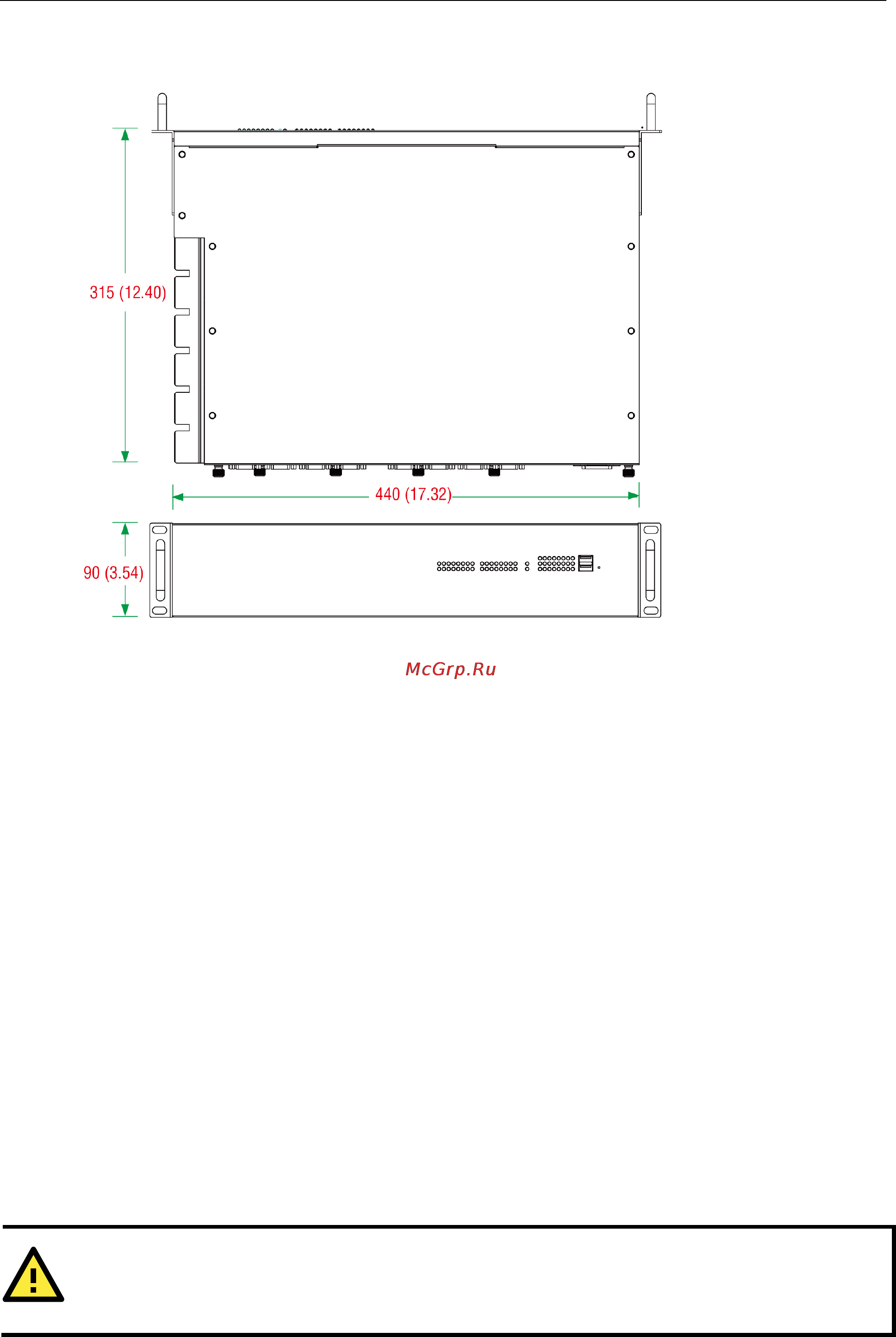 Moxa DA-682A-C1 [8/42] Dimensions
