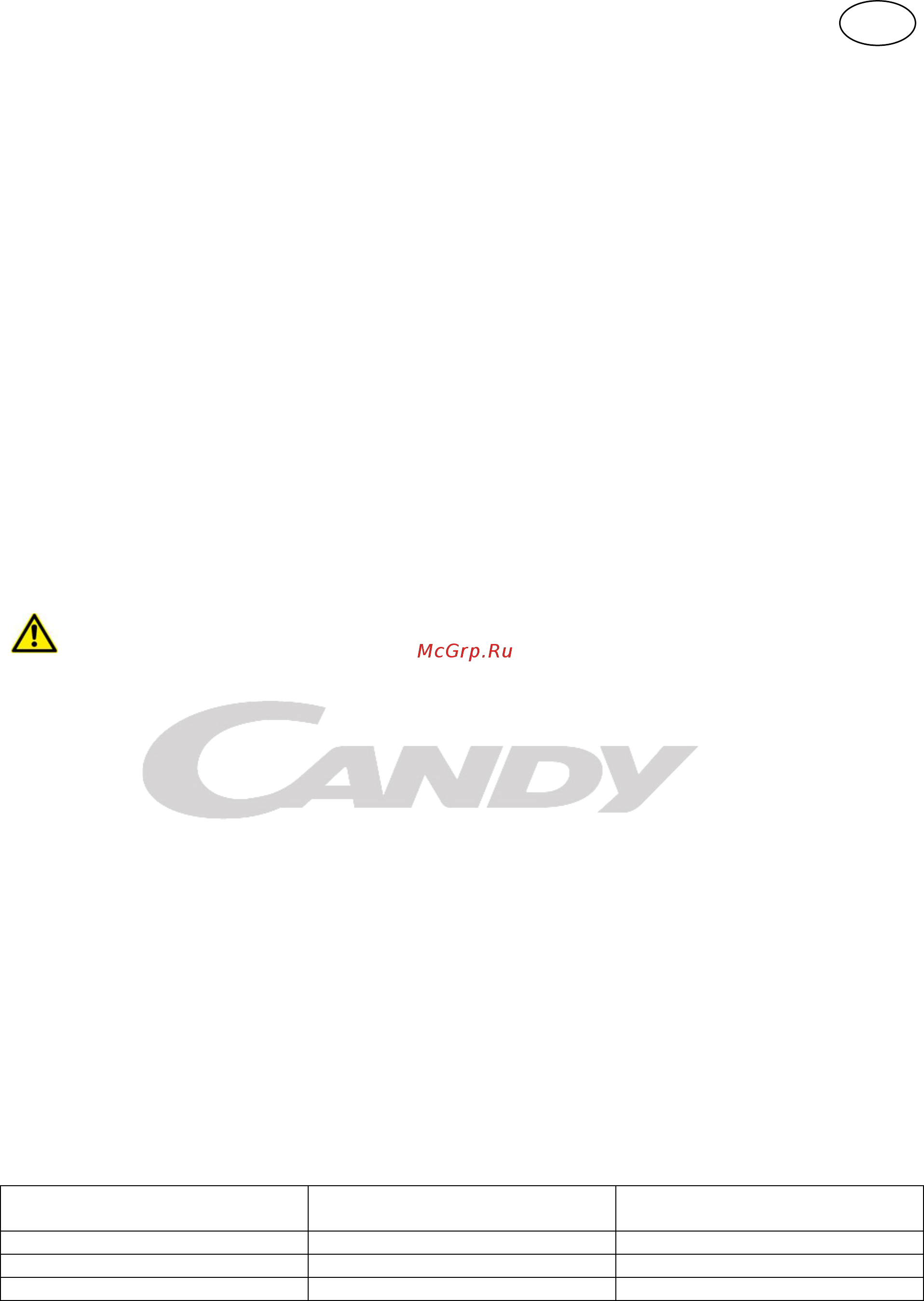 Candy CCFE 300 RU Инструкция по эксплуатации онлайн [8/27] 170443