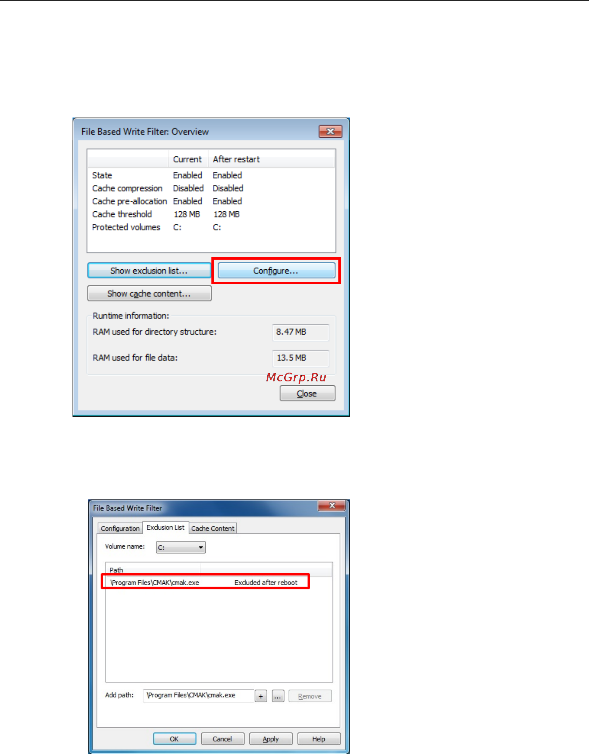 Moxa V2201-E4-W-T [21/61] Excluding files from fbwf protection