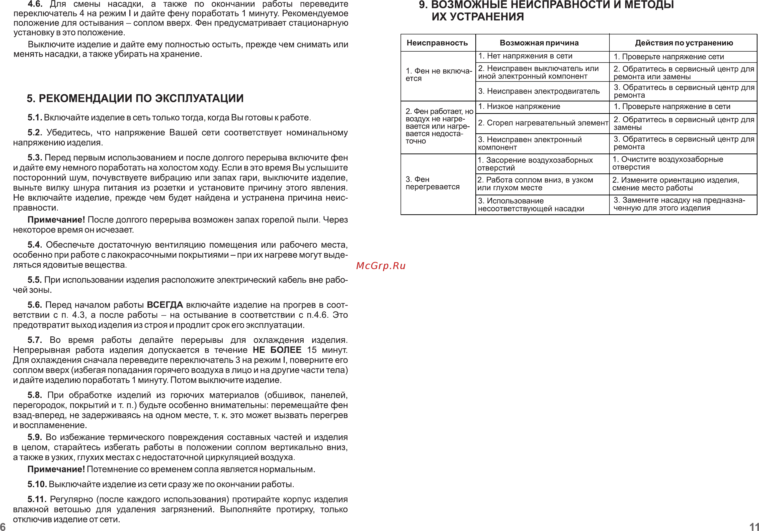 STAYER SHG-2000 [8/10] Рекомендации по эксплуатации