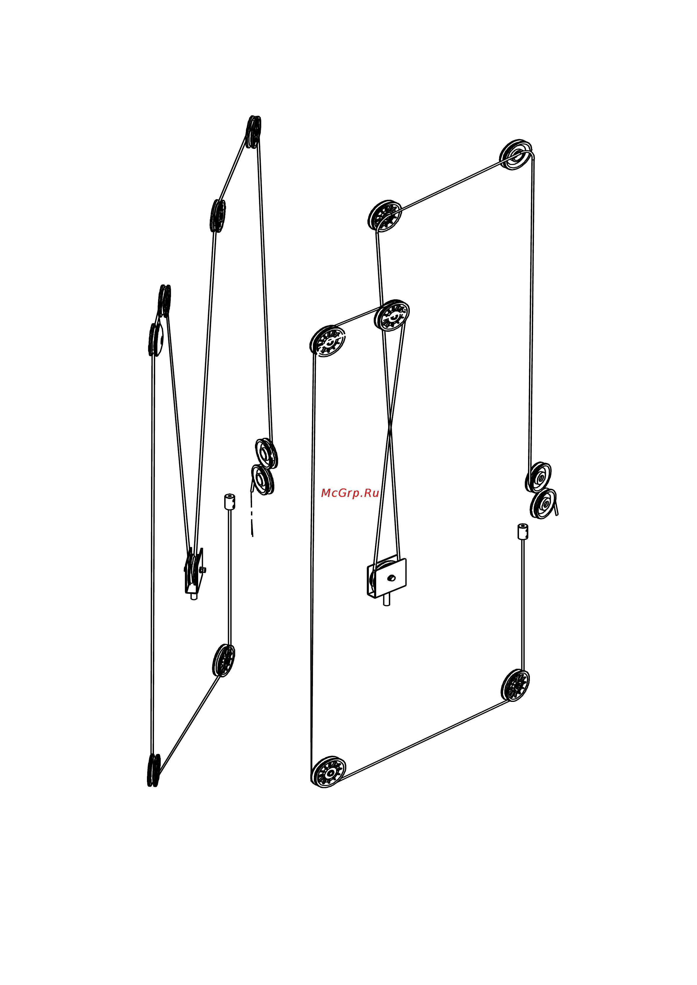 Bronze Gym A9-005A Мультикомплекс [7/12] Exploded view