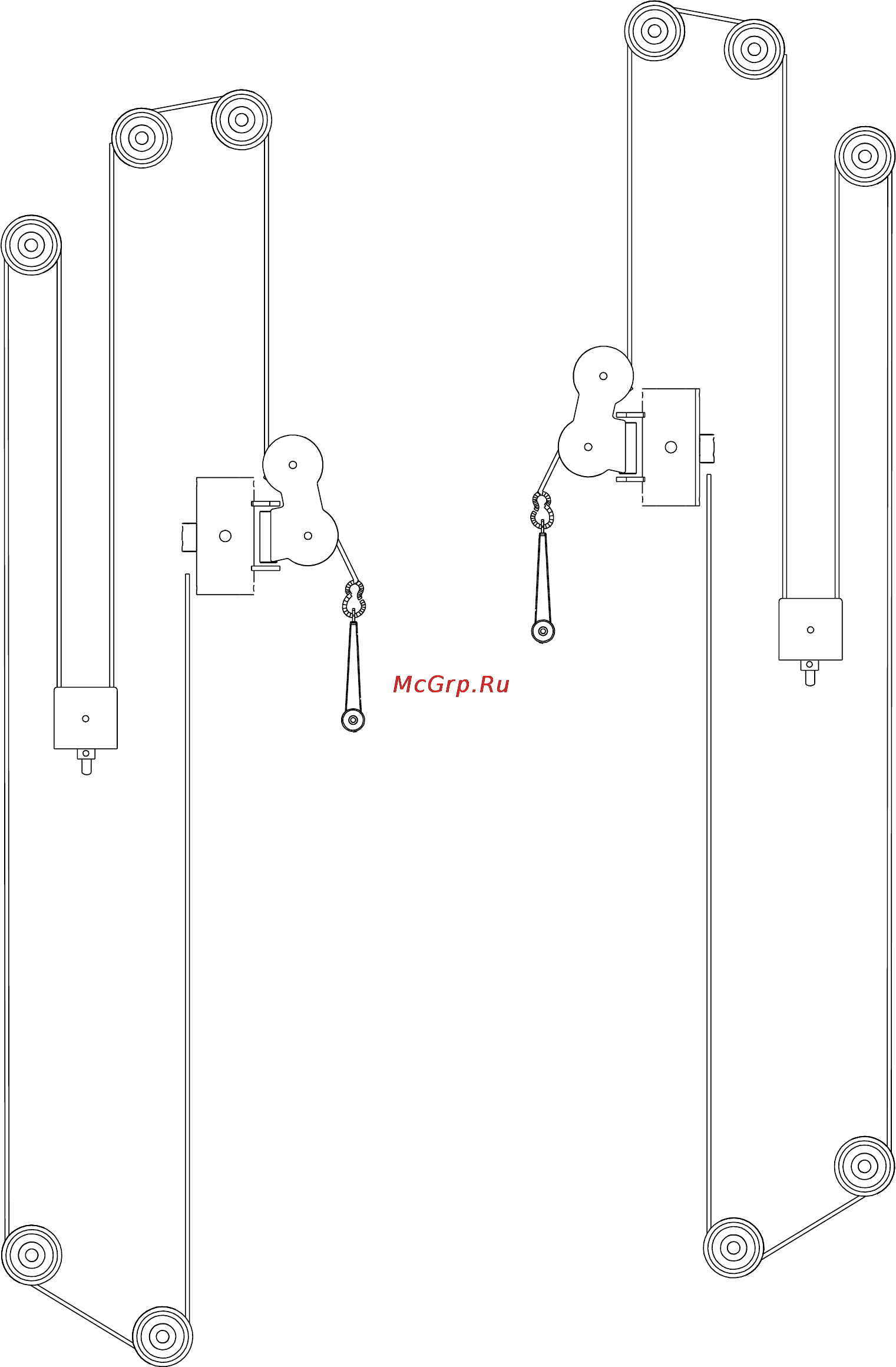 Bronze Gym D-005 Кроссовер [6/11] Cable routing diagram
