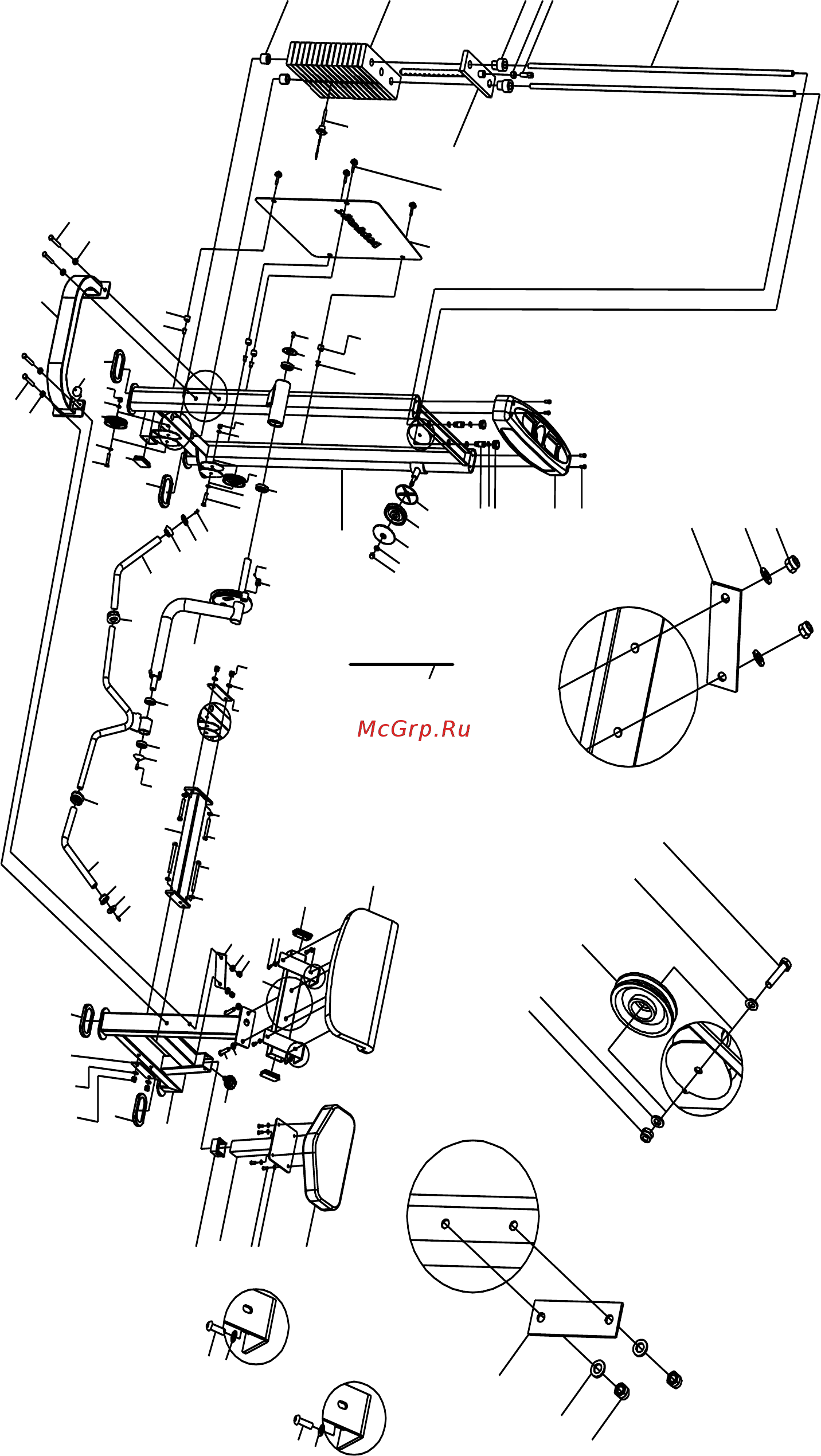 Bronze Gym D-006 Бицепс-машина [7/14] Exploded picture