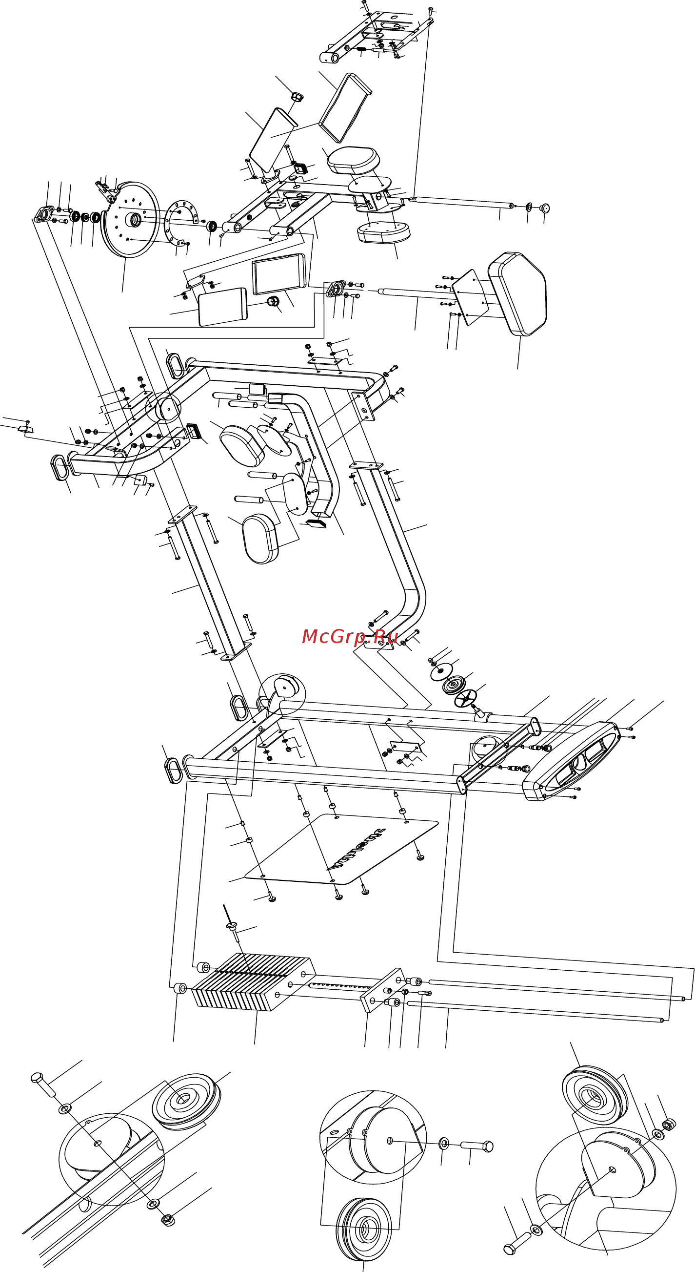 Bronze Gym D-011 Торс-машина [7/13] Exploded picture