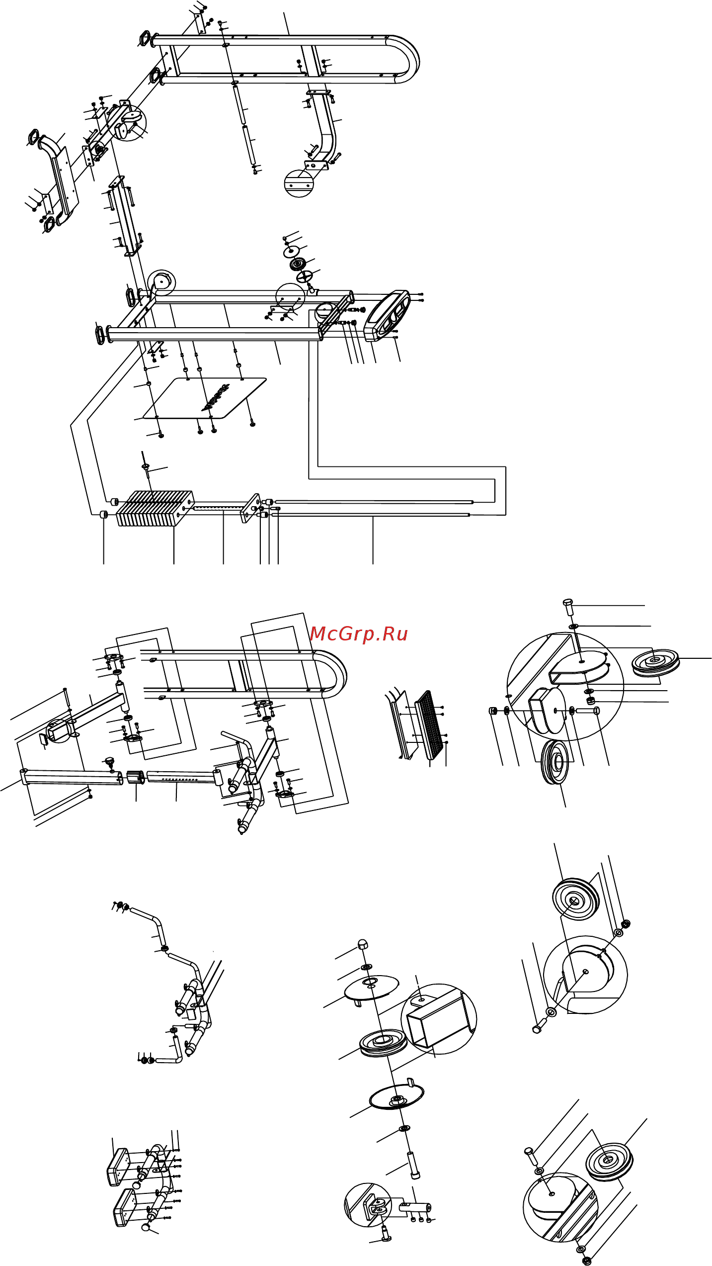 Bronze Gym D-017 Голень-машина [7/14] Exploded picture