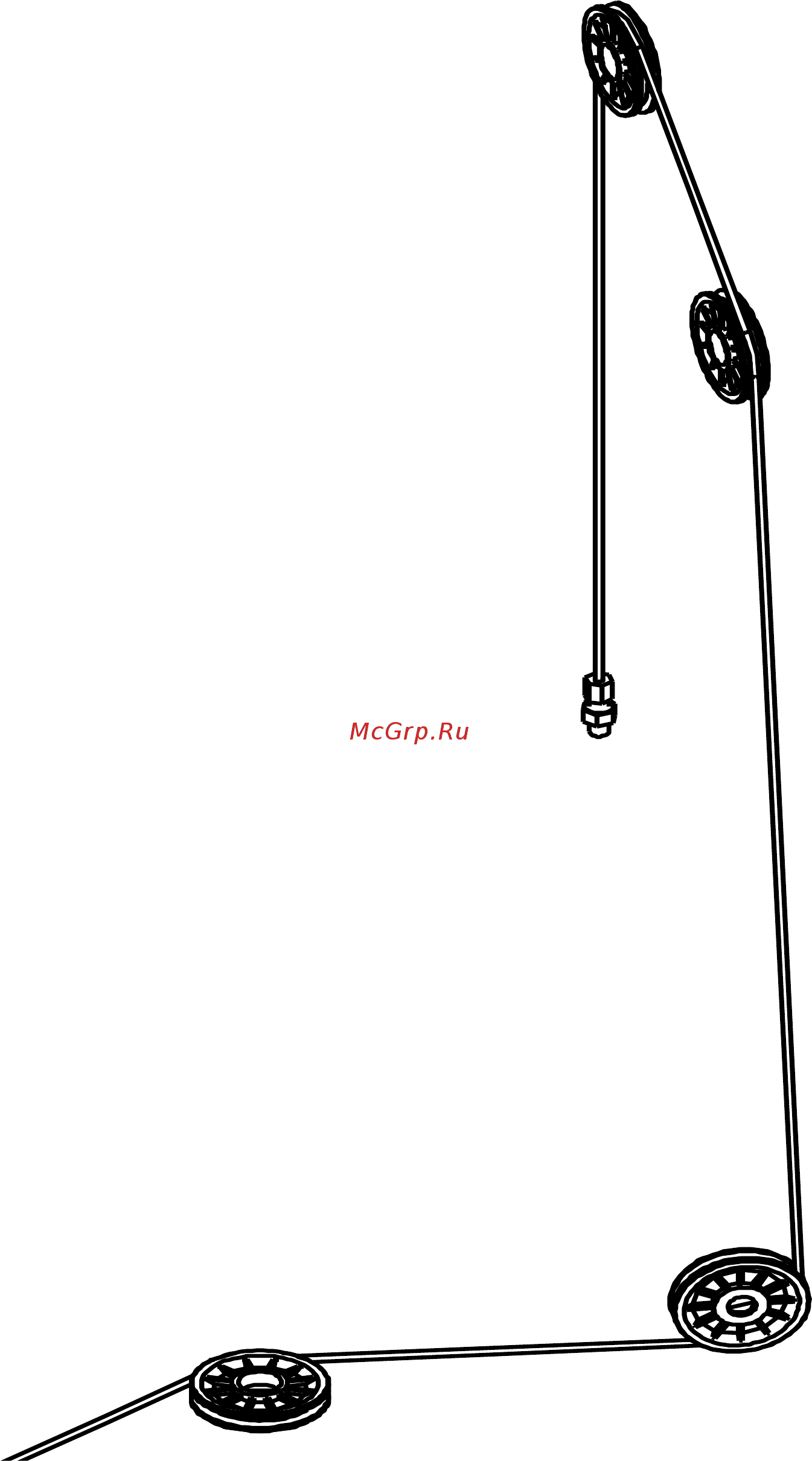 Bronze Gym D-019 Отведение бедра сидя [6/14] Cable routing diagram