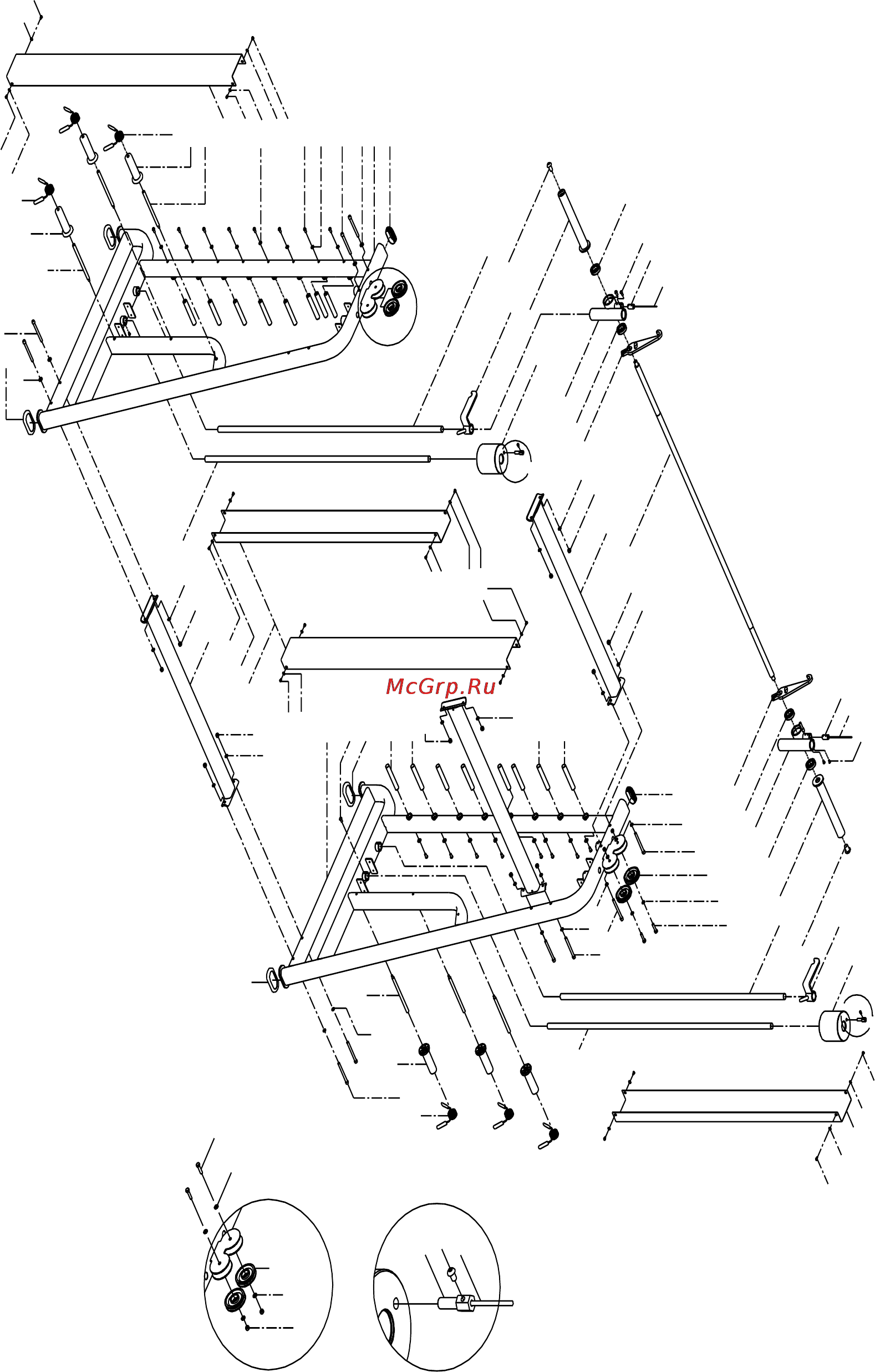 Bronze Gym D-020 Машина Смита [7/11] Exploded picture