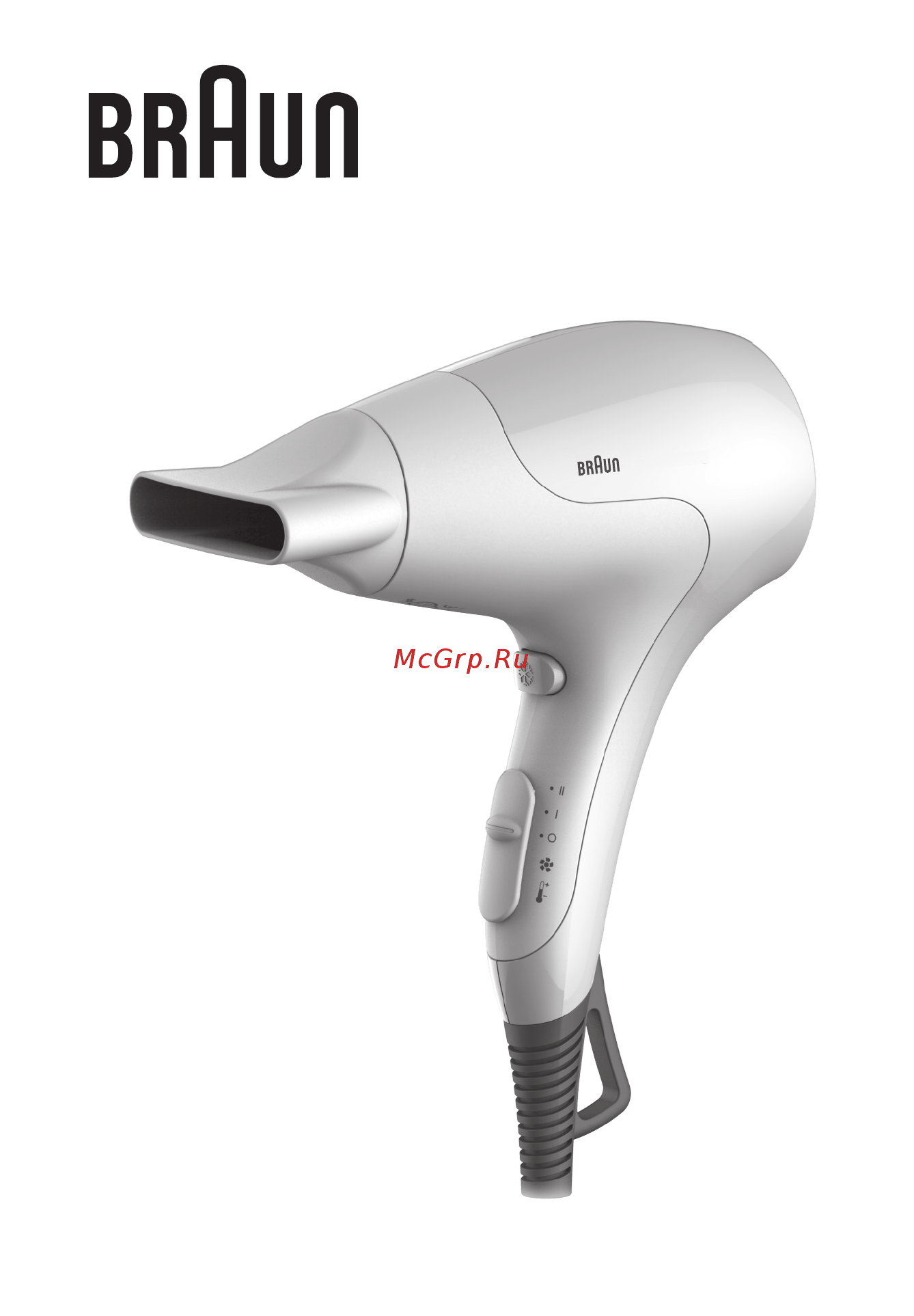 Braun HD 180 белый Инструкция по эксплуатации онлайн