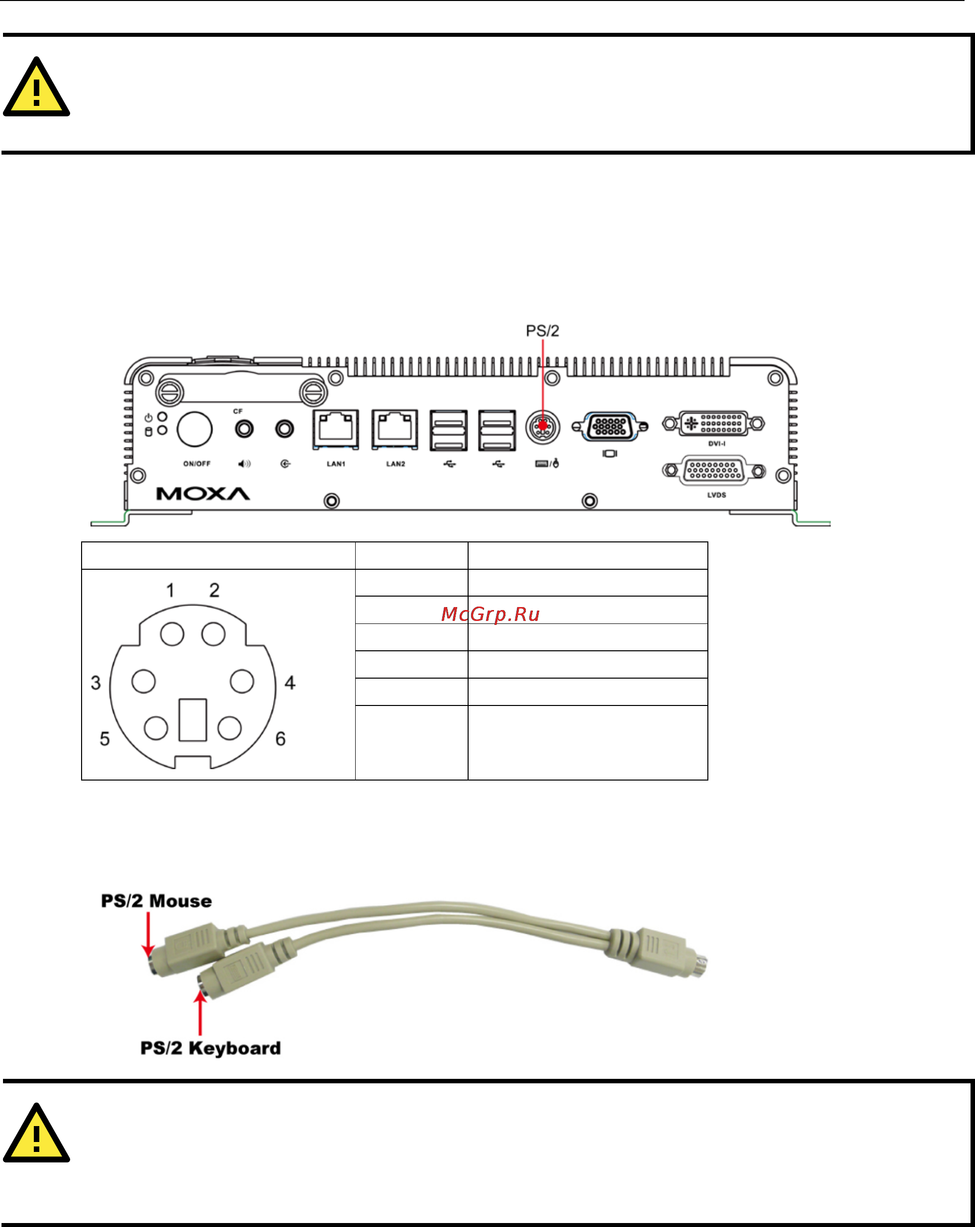 Moxa V2401-LX [20/42] Connecting a ps 2 keyboard and mouse