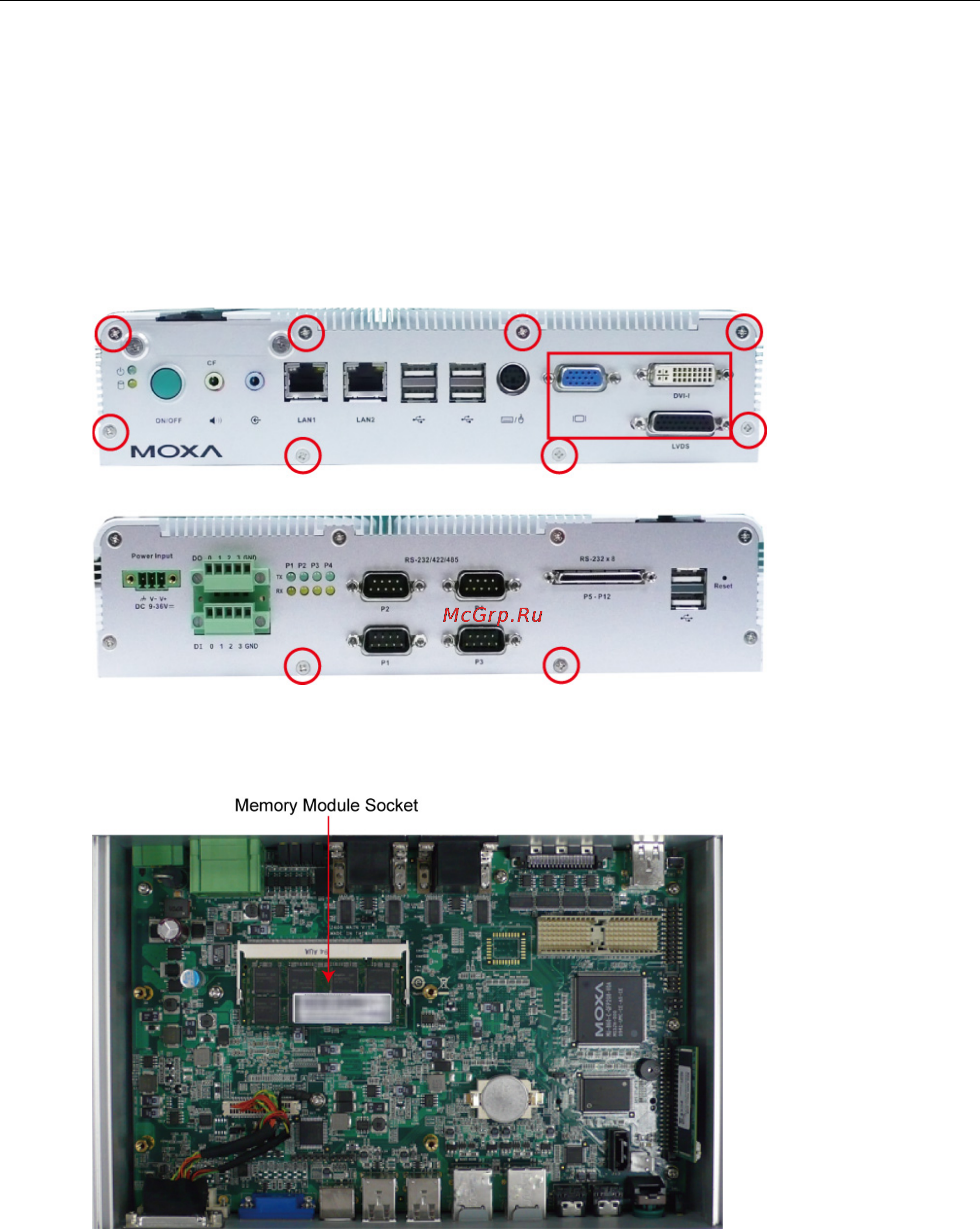 Moxa V2402-LX [24/42] Upgrading the memory module