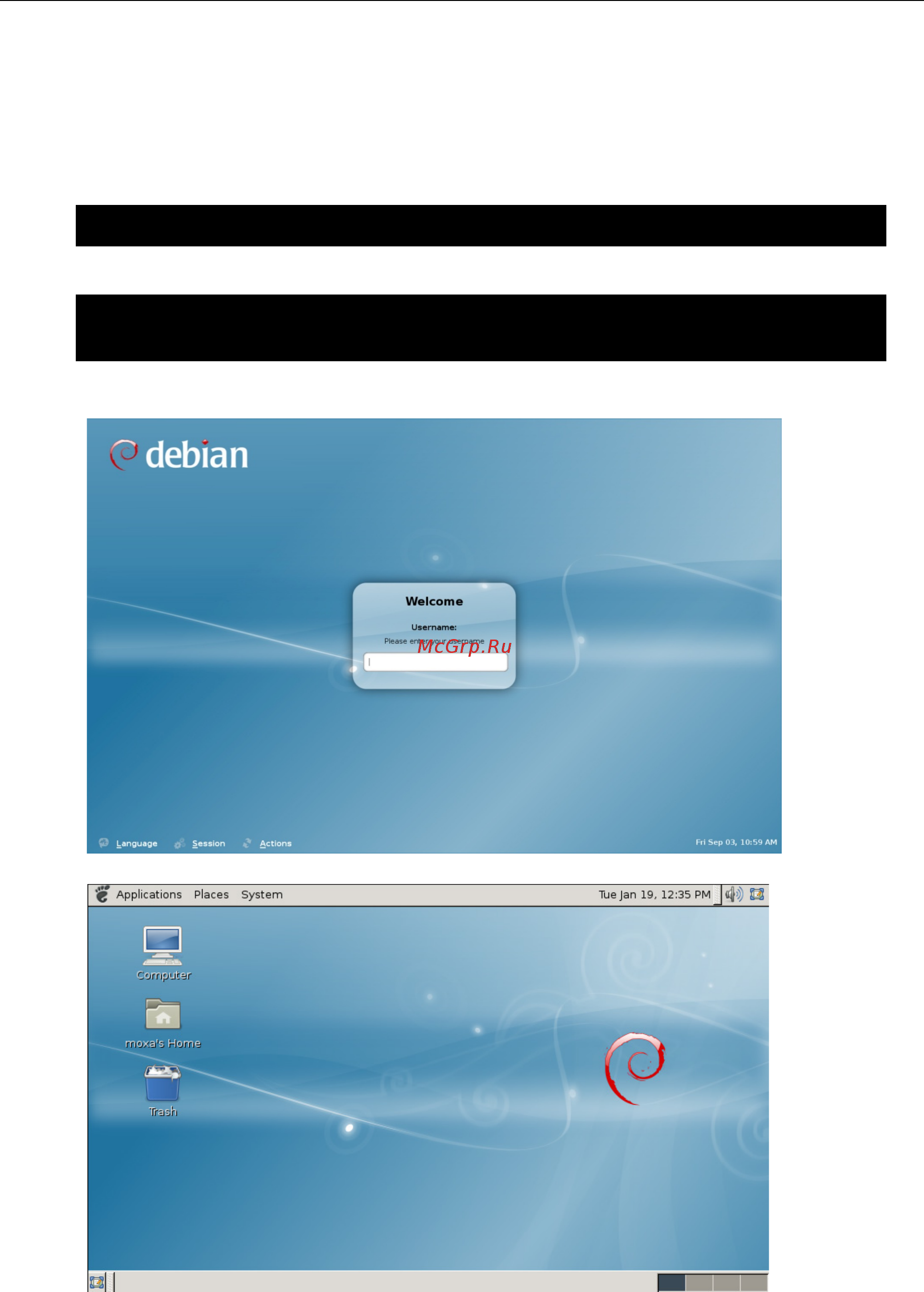 Moxa V2422-XPE [12/81] Startup with desktop environment