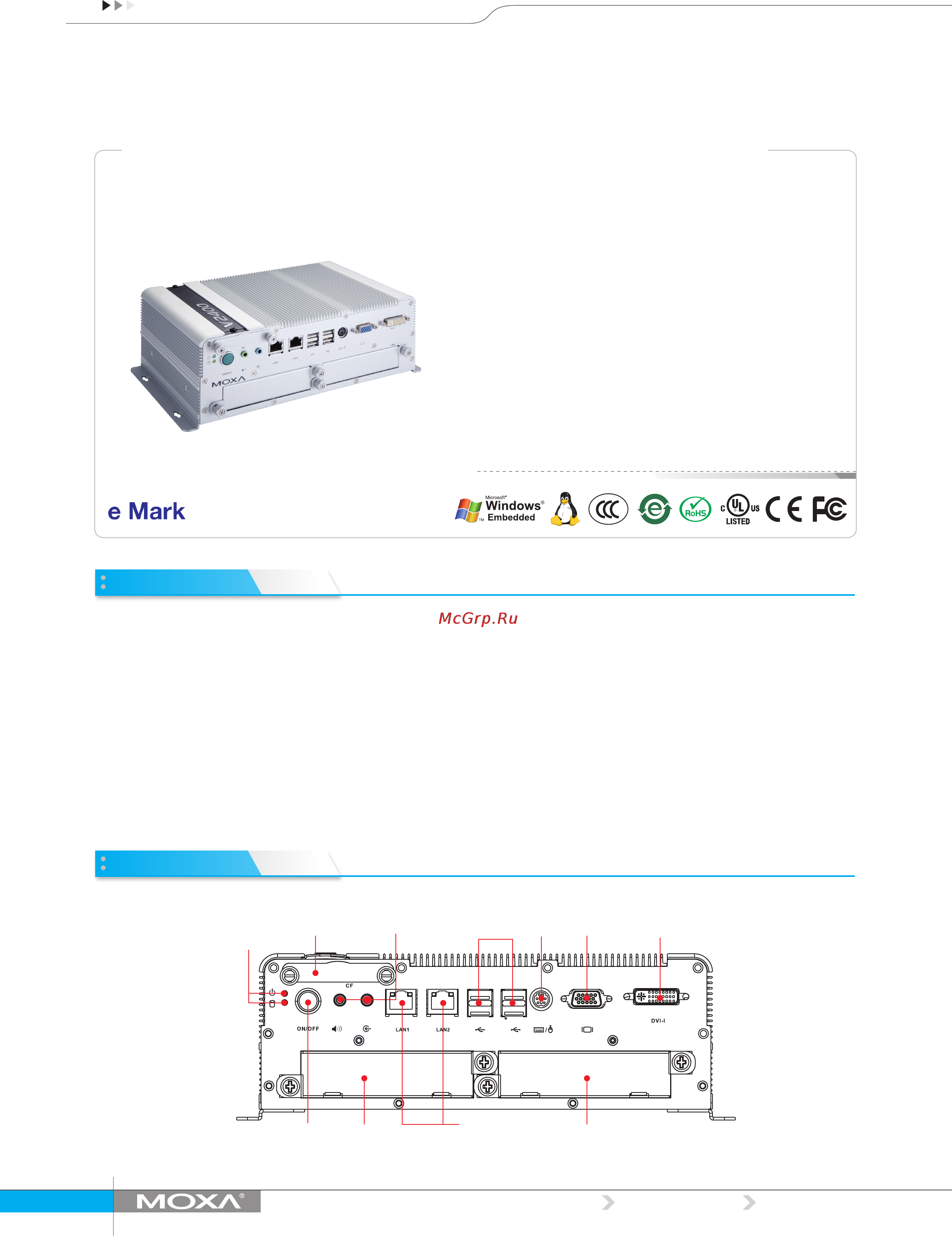 Moxa V2422-LX Технические характеристики онлайн