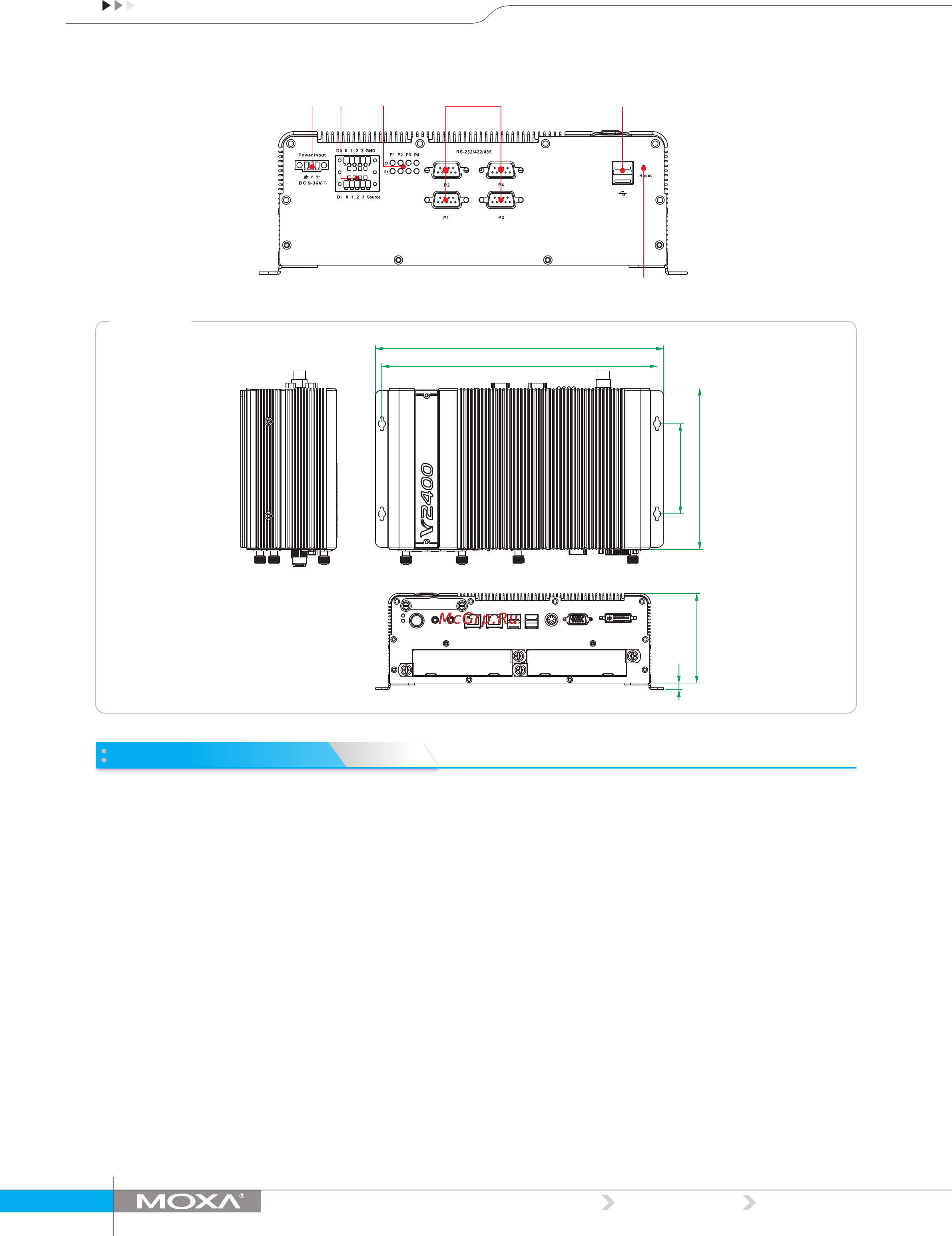 Moxa V2422-LX [2/4] Hardware specifications