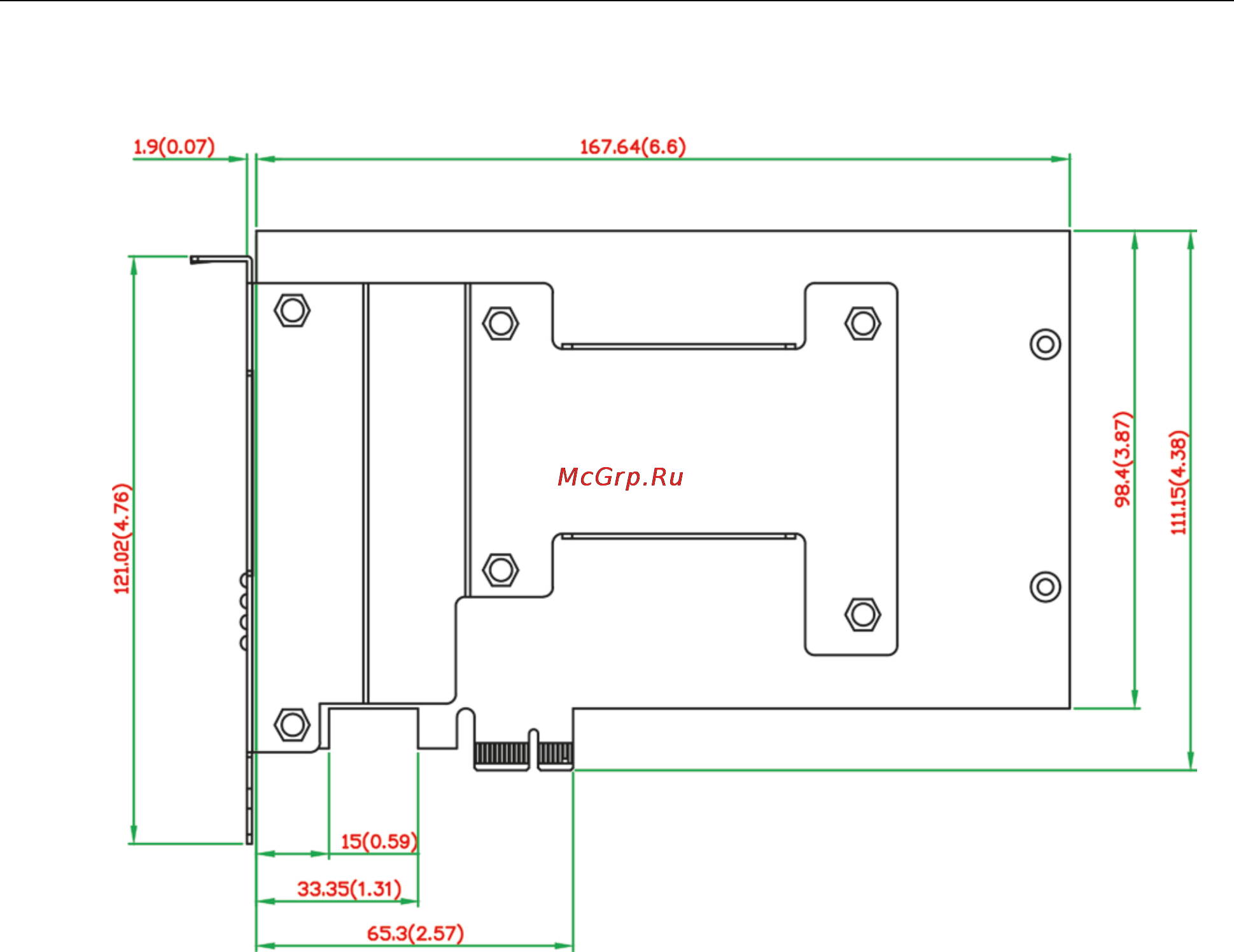 Moxa DE-FX02-SFP-T [6/16] Dimensions