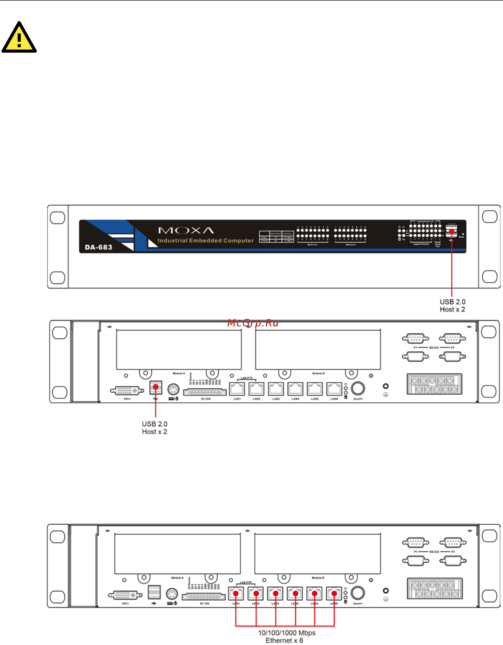 Moxa DA-683-SP-LX [21/47] Connecting usb devices