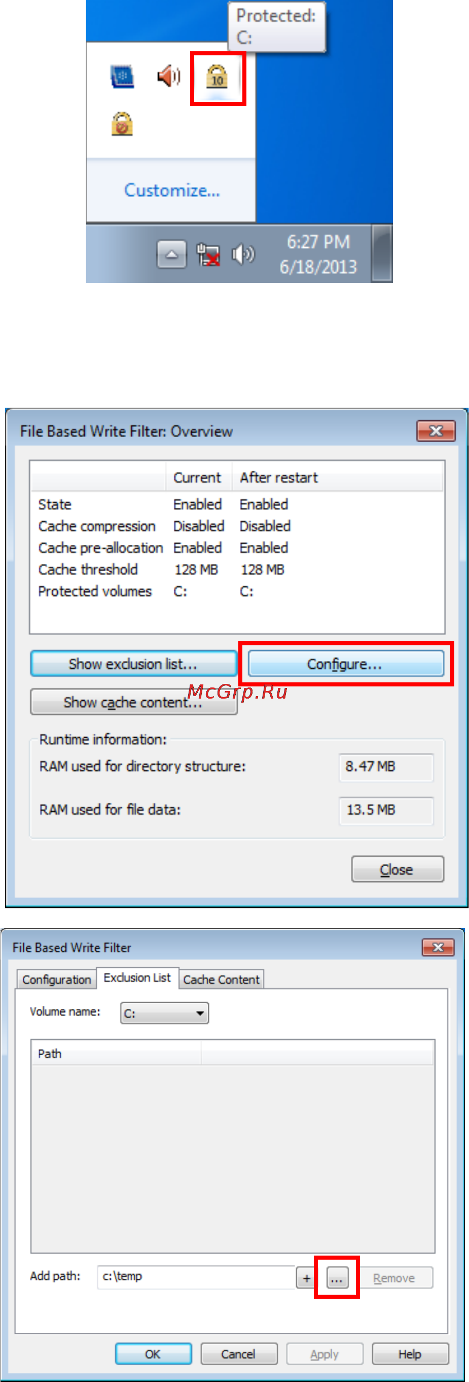 Moxa DA-683-SP-XPE [14/35] Excluding files from fbwf protection