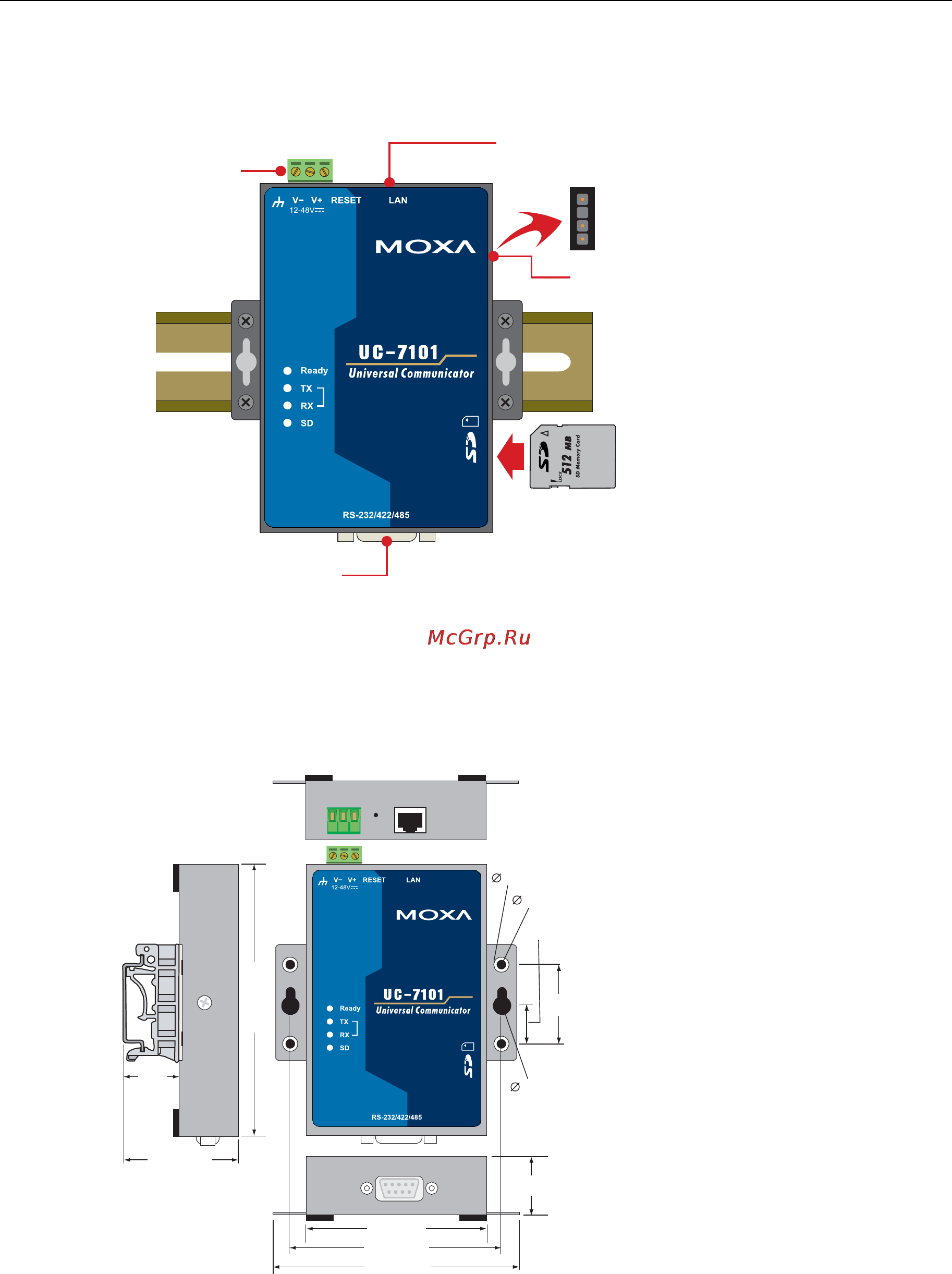 Moxa UC-7101-LX [10/18] Ethernet 10 100basetx