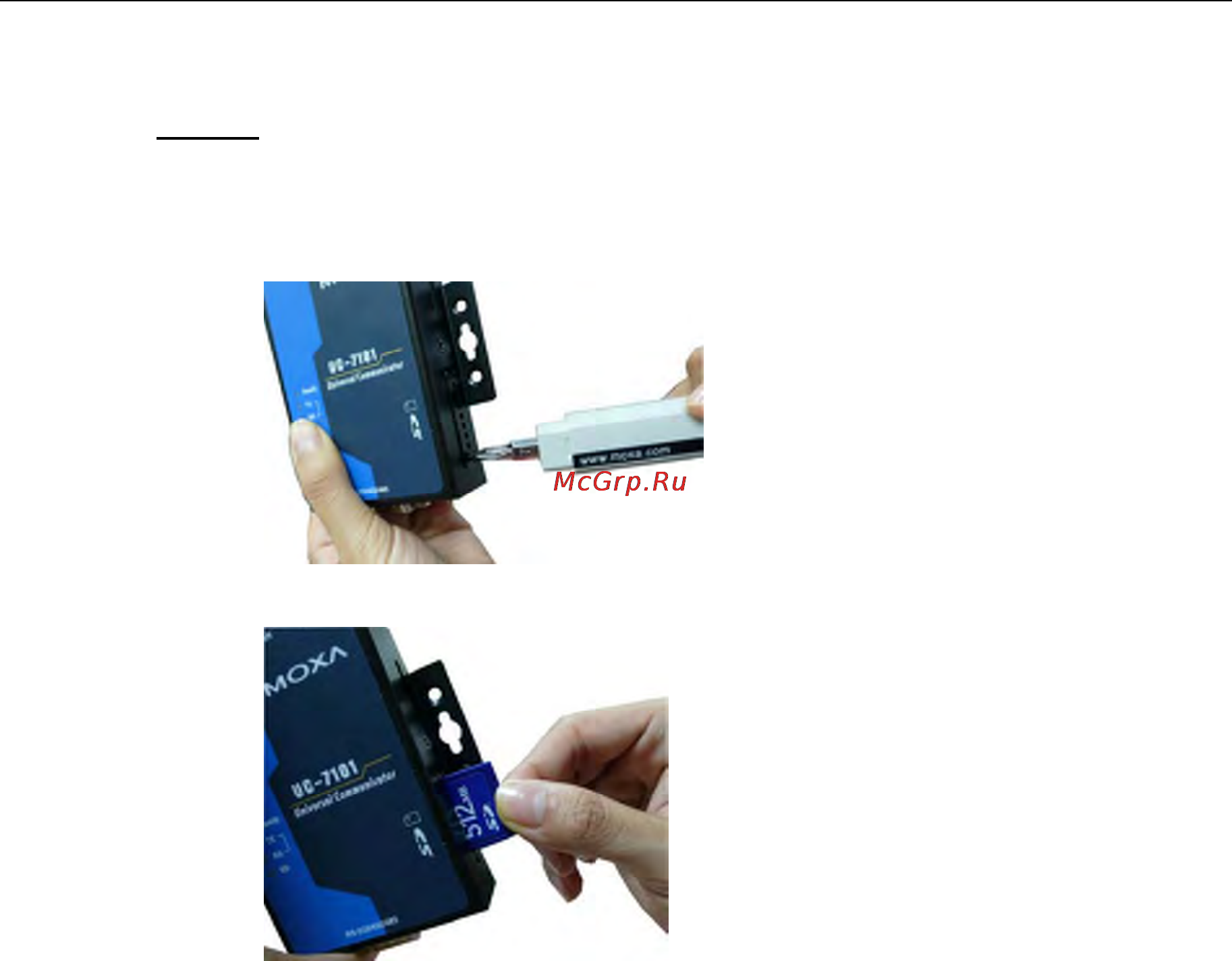 Moxa UC-7101-LX [18/18] Installing a secure digital sd memory card