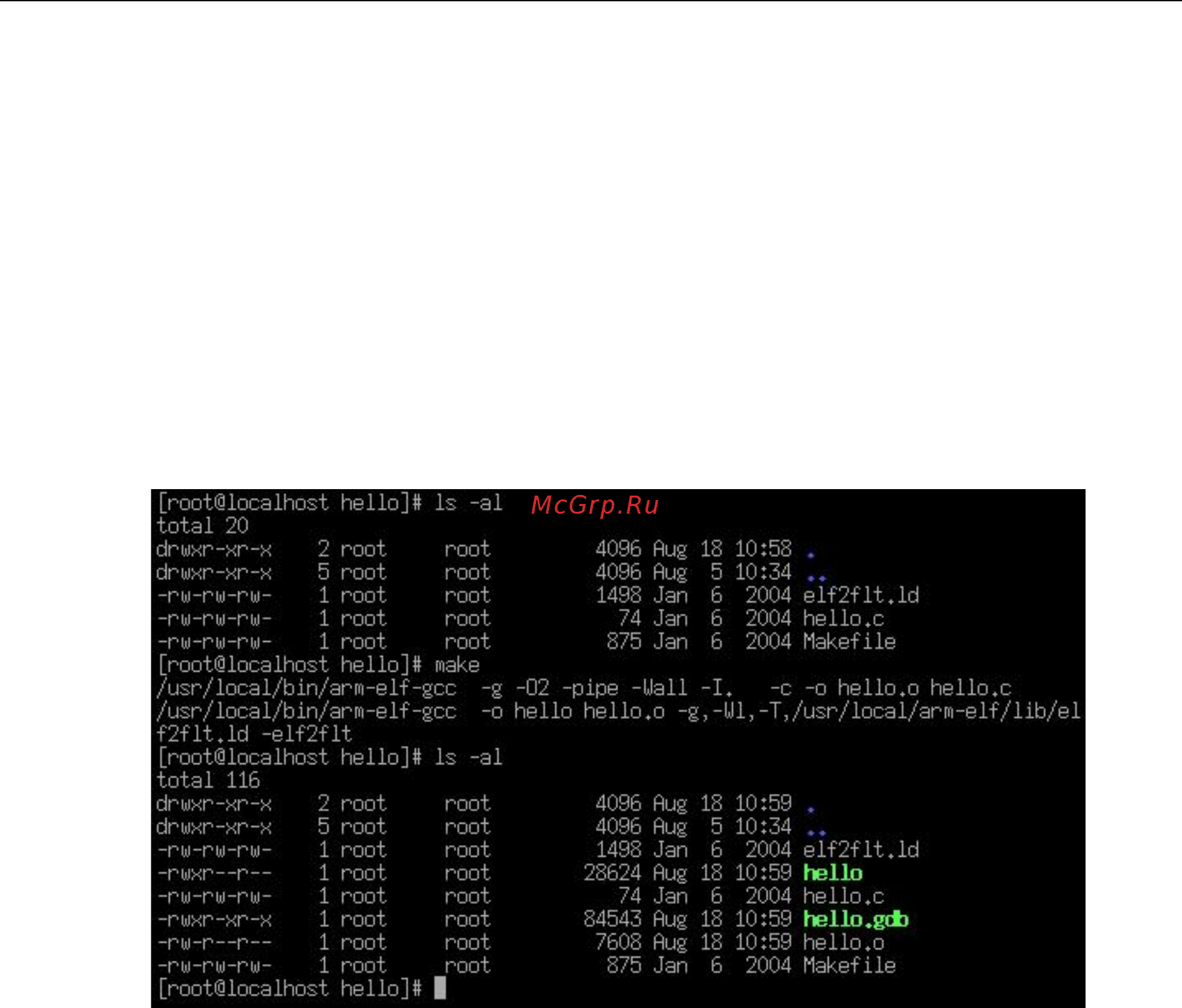 Moxa UC-7101-LX [15/46] Compiling hello c