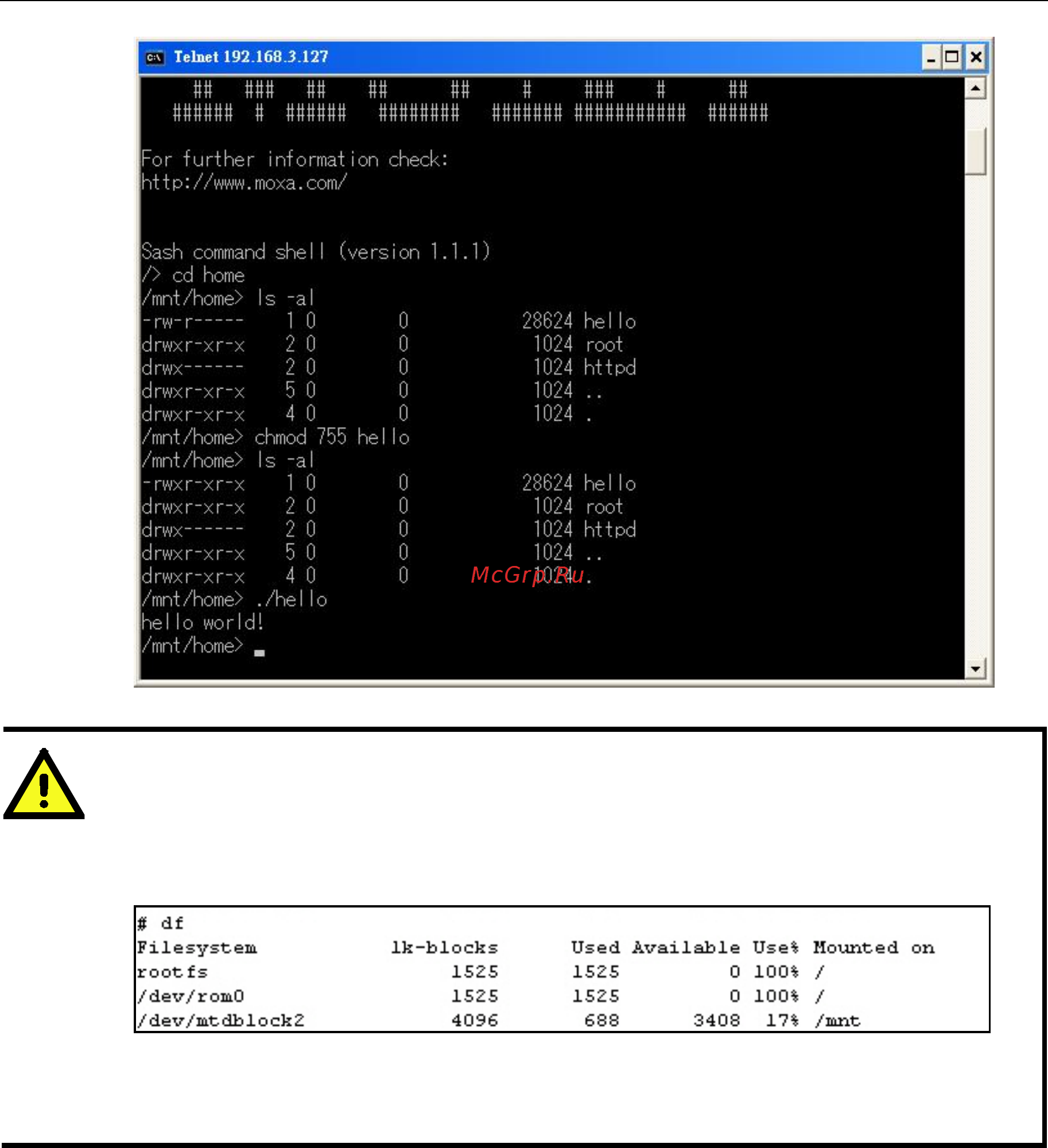 Moxa UC-7122-T-CE [17/46] Sample makefile code