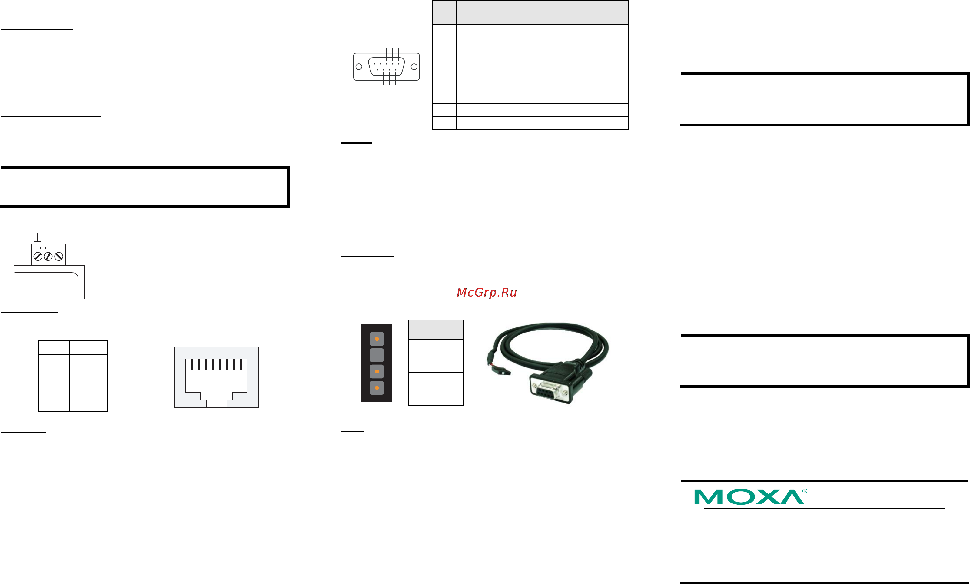 Moxa UC-7122-CE [2/2] Connector description