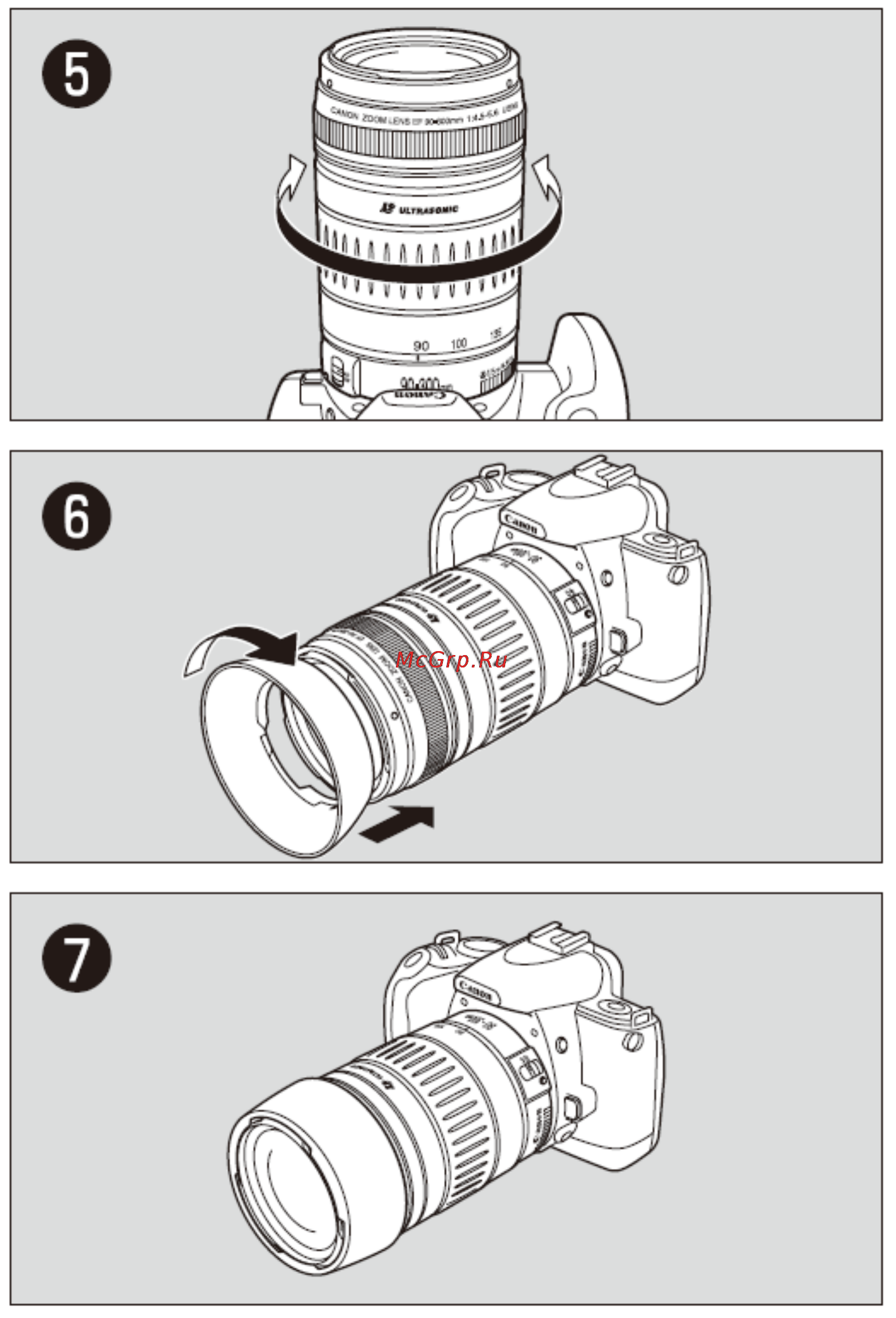 Canon EF75-300 F4.0-5.6 Инструкция по эксплуатации онлайн [3/8] 170847