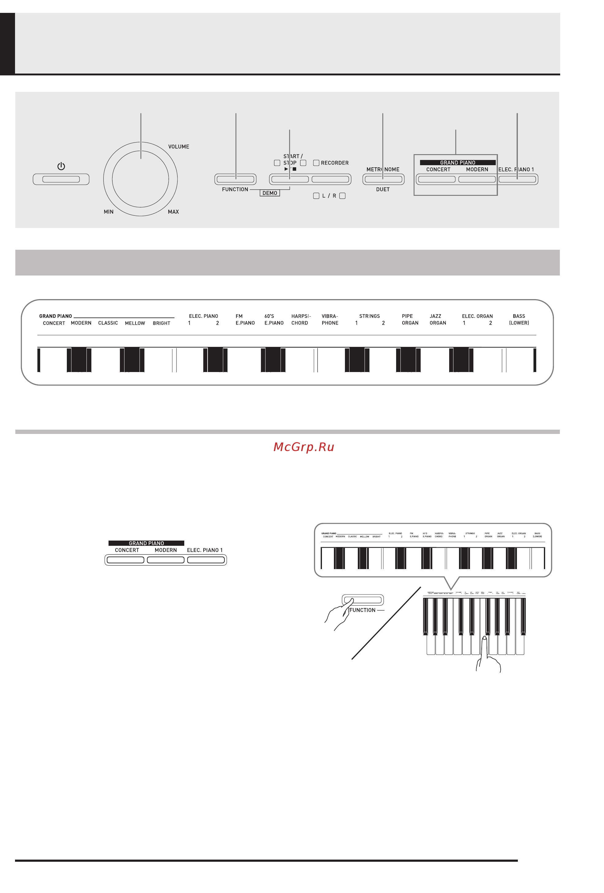 Casio PX-760 White [11/50] Как выбрать тембр