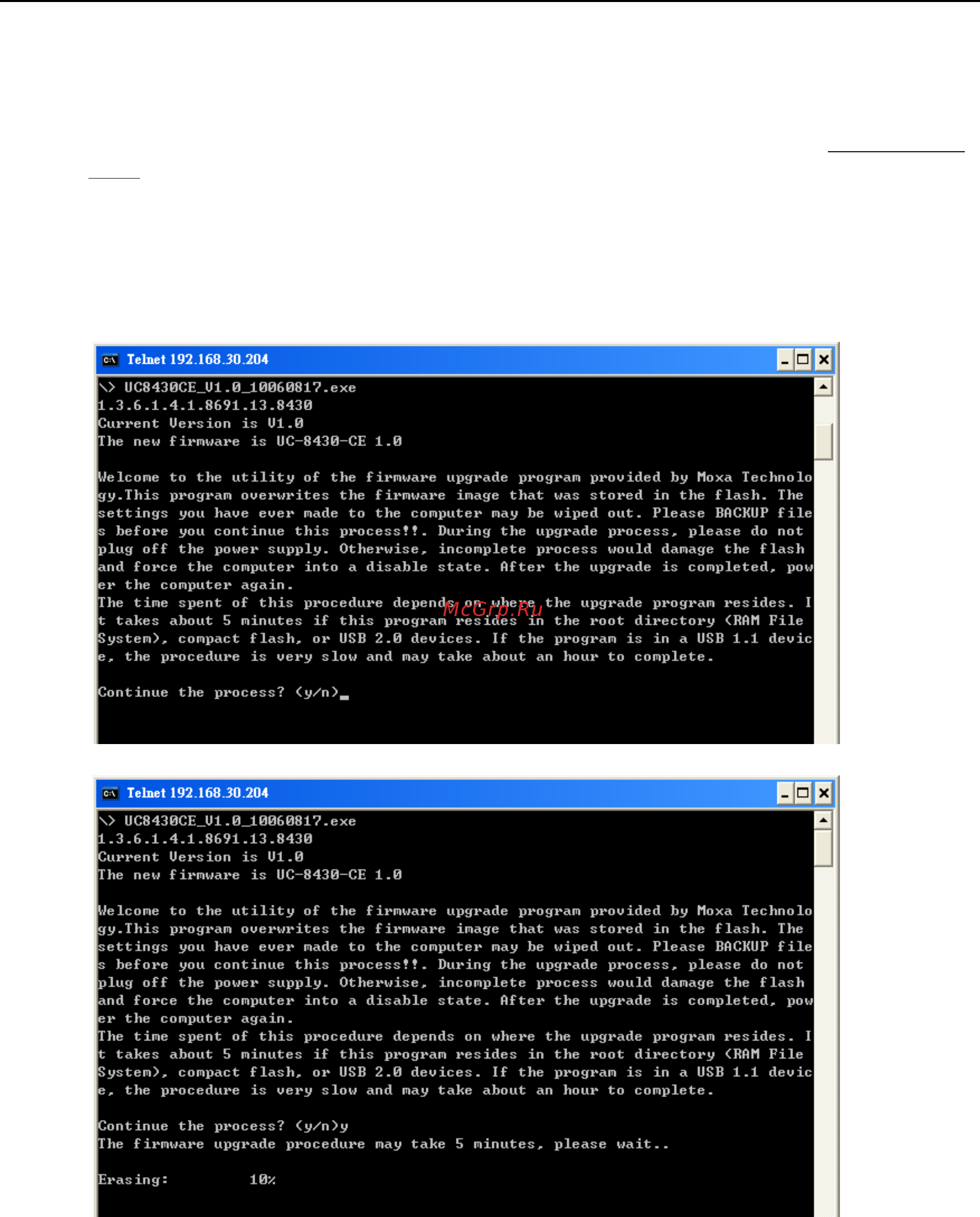 Moxa UC-8410-T-CE [35/48] Firmware upgrade procedure
