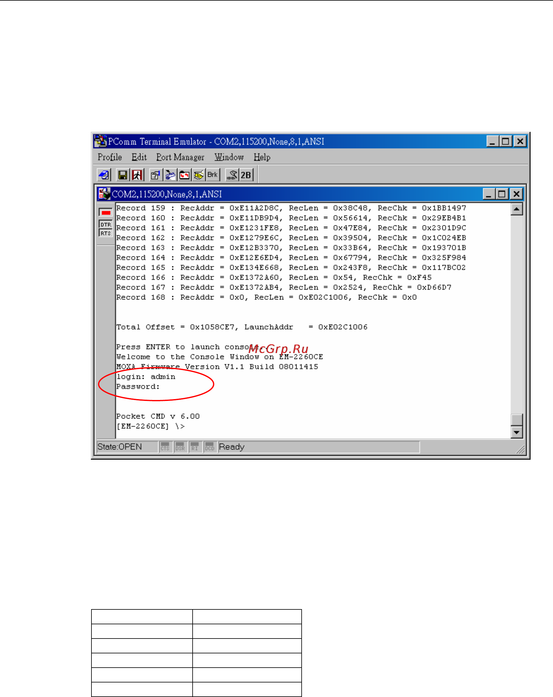 Moxa EM-2260-CE [31/39] Go to boot loader menu from console