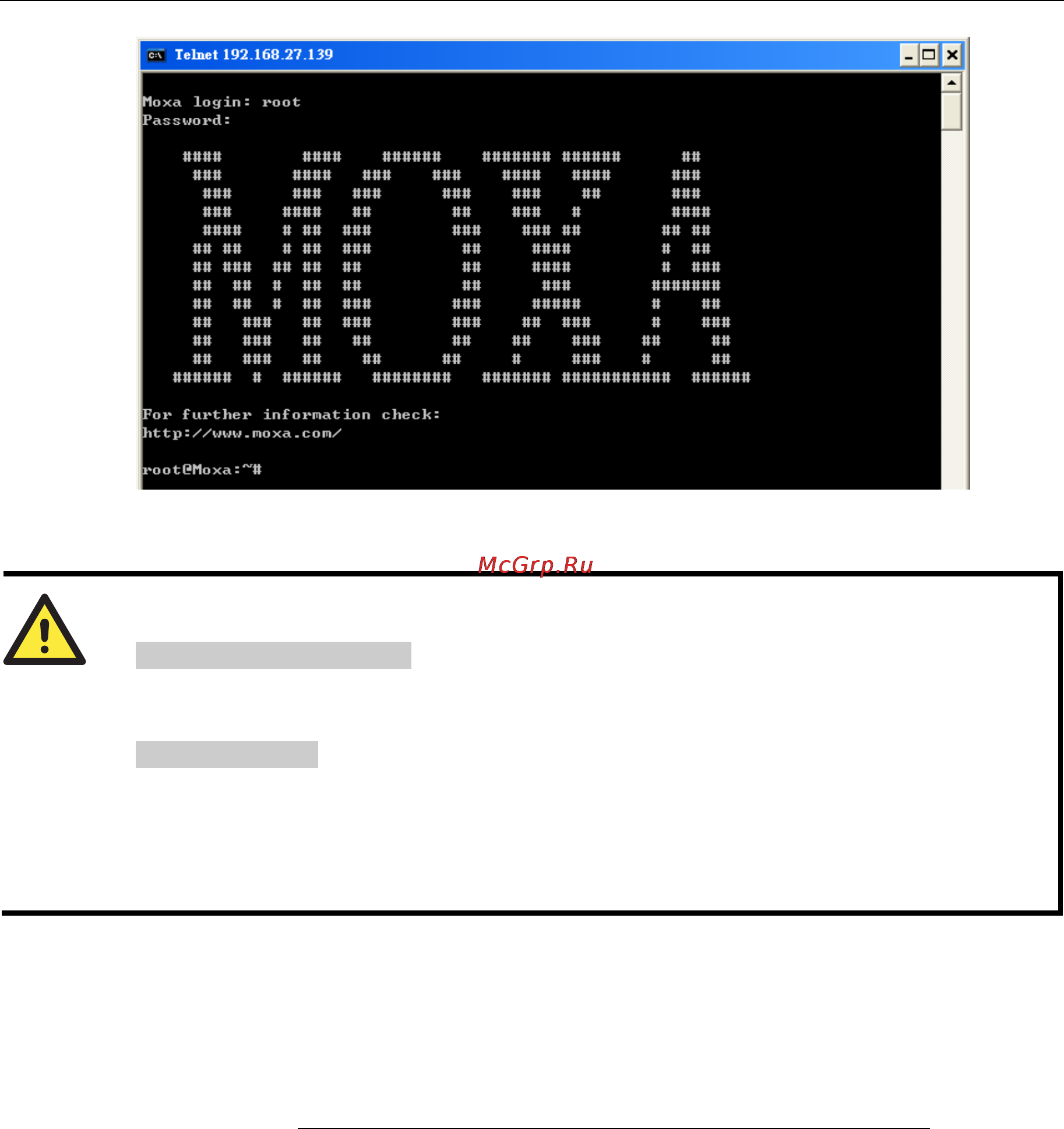 Moxa IA240-LX [12/92] Ssh console