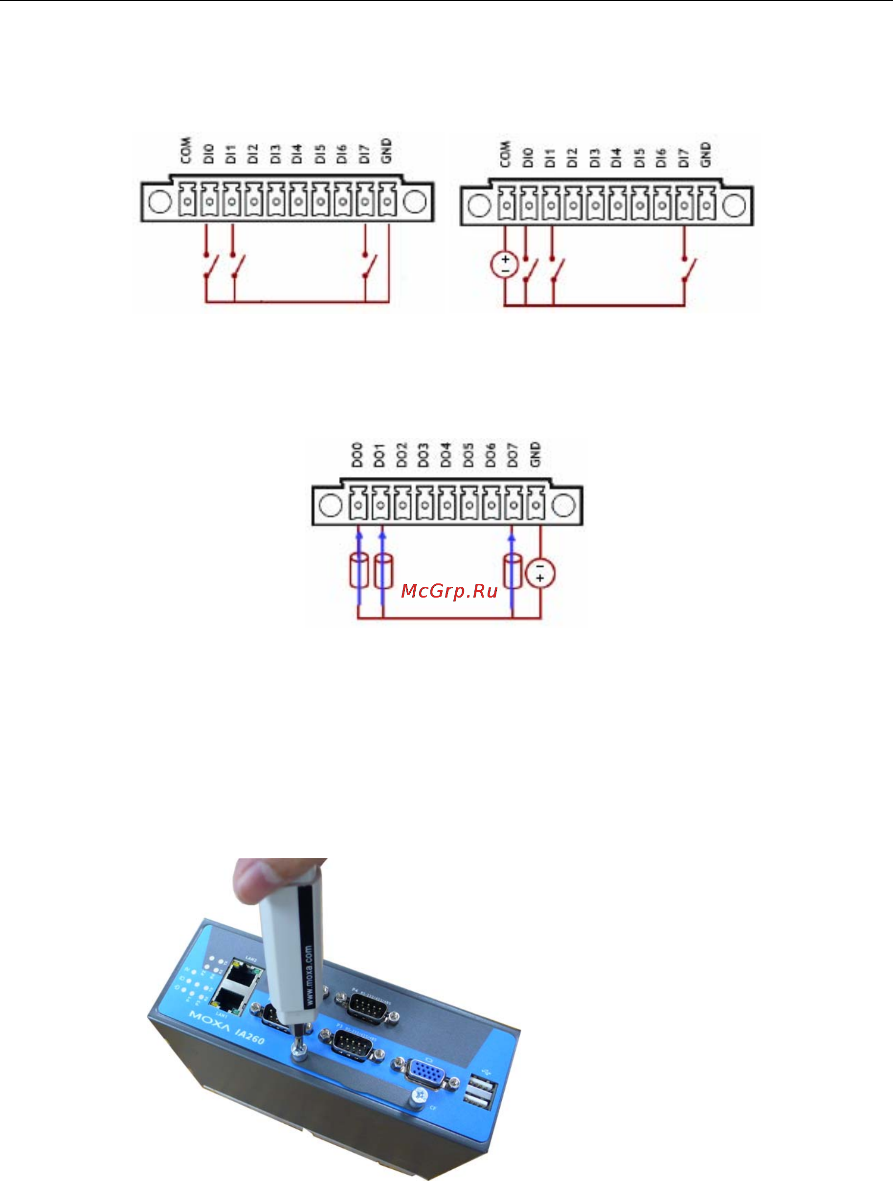 Moxa IA261-I-CE [21/24] Digital input wiring