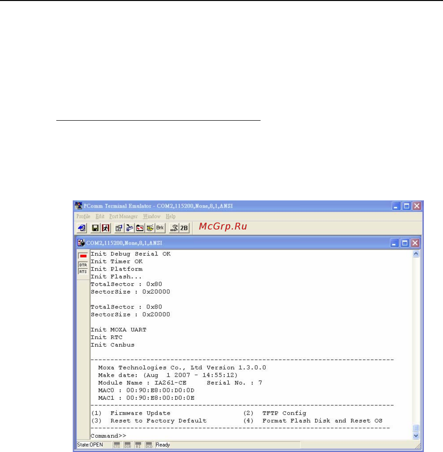 Moxa IA262-I-T-CE [32/74] A firmware upgrade procedure