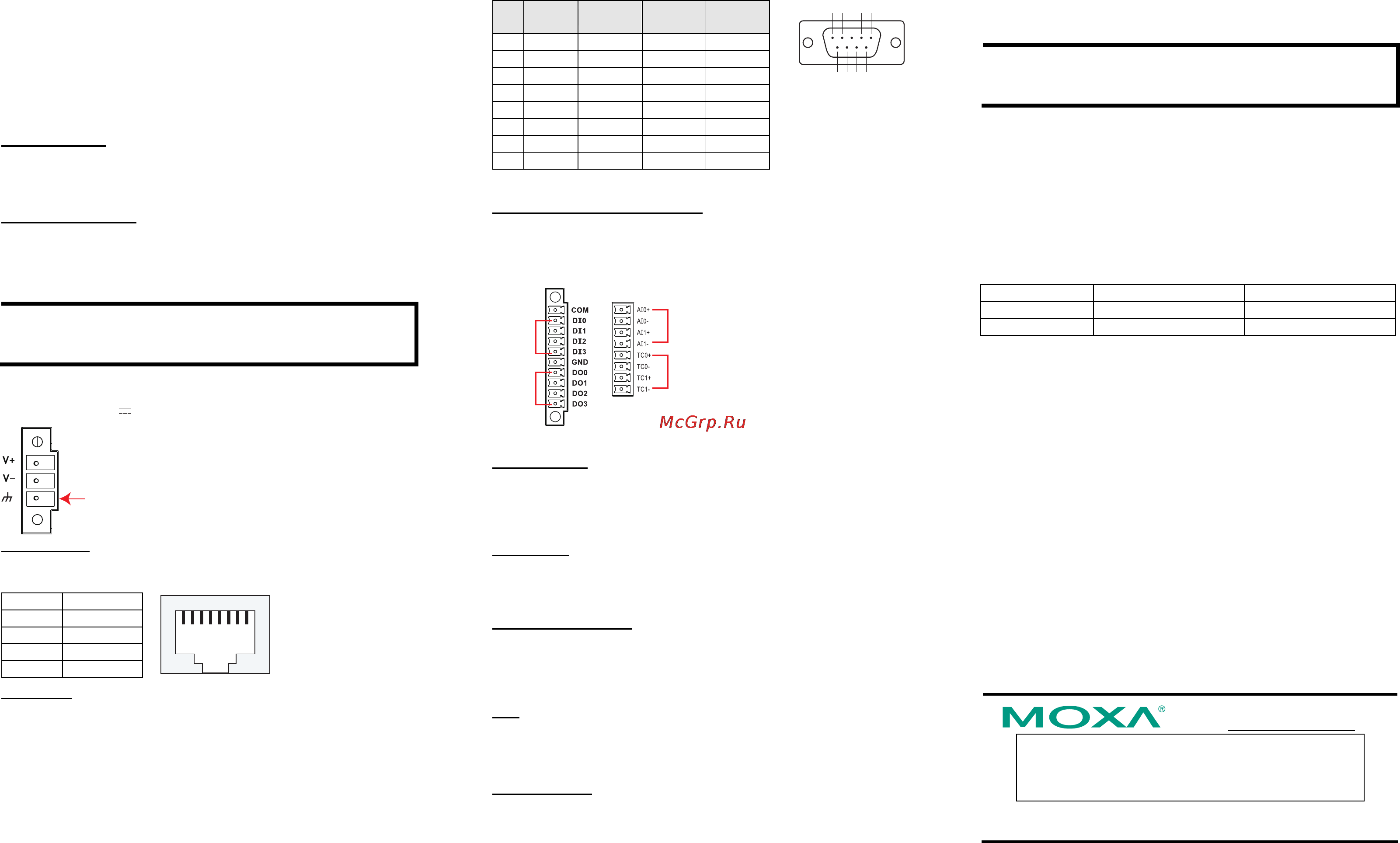 Moxa IA3341-LX [2/2] Connector description