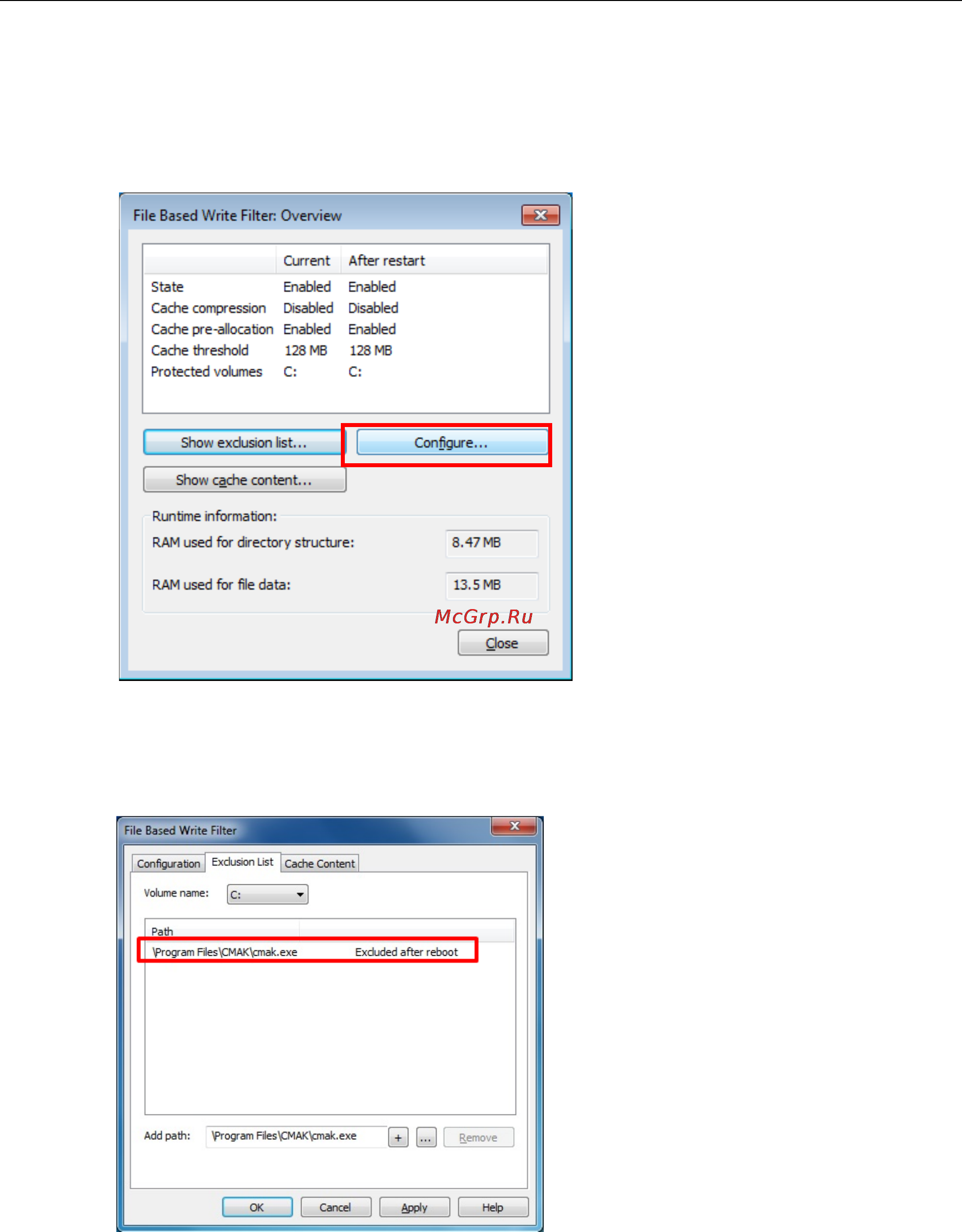 Moxa V2406A-C2-W7E [22/85] Excluding files from fbwf protection