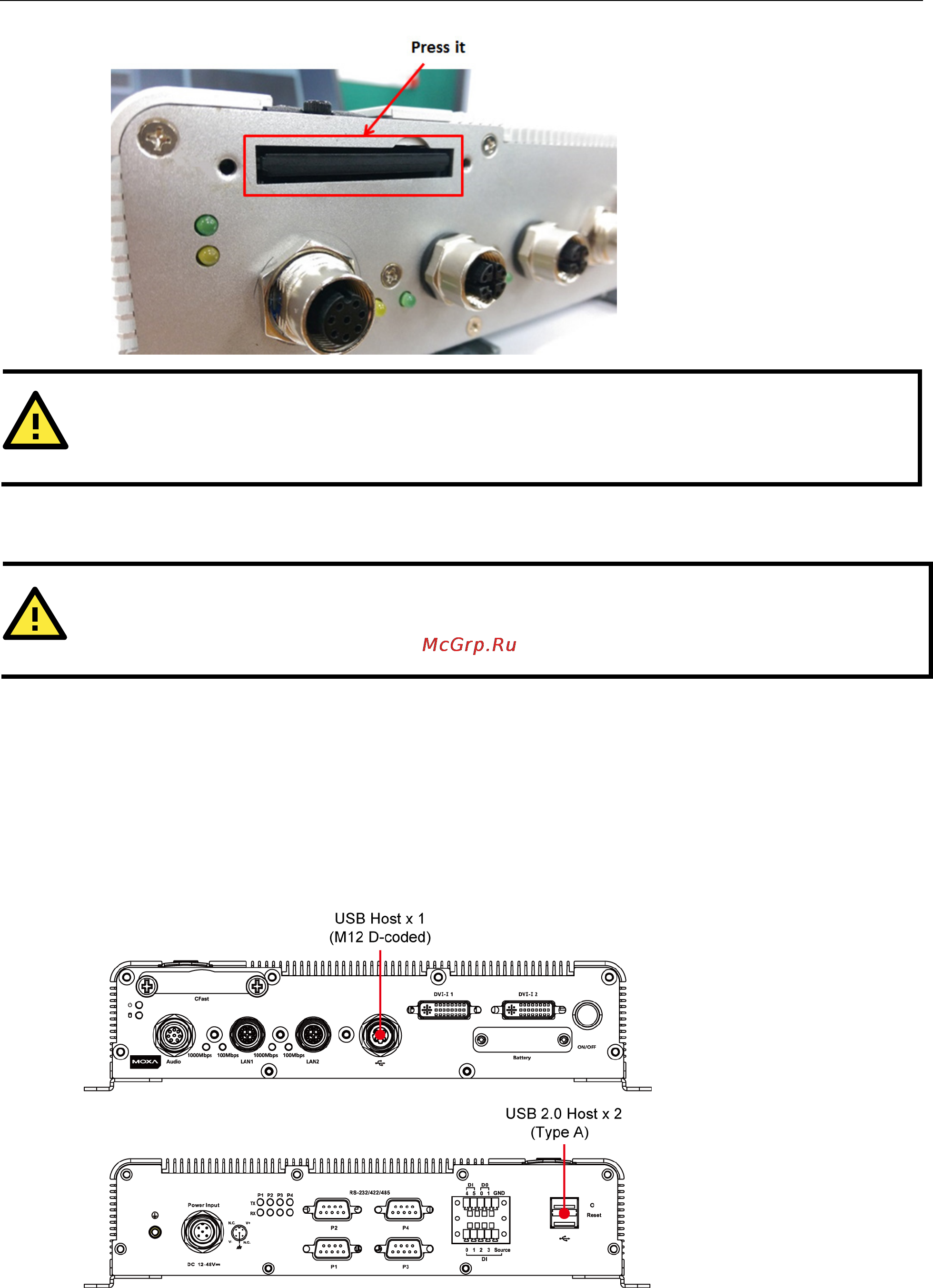 Moxa V2406A-C2-T-W7E [20/43] Connecting to a usb device