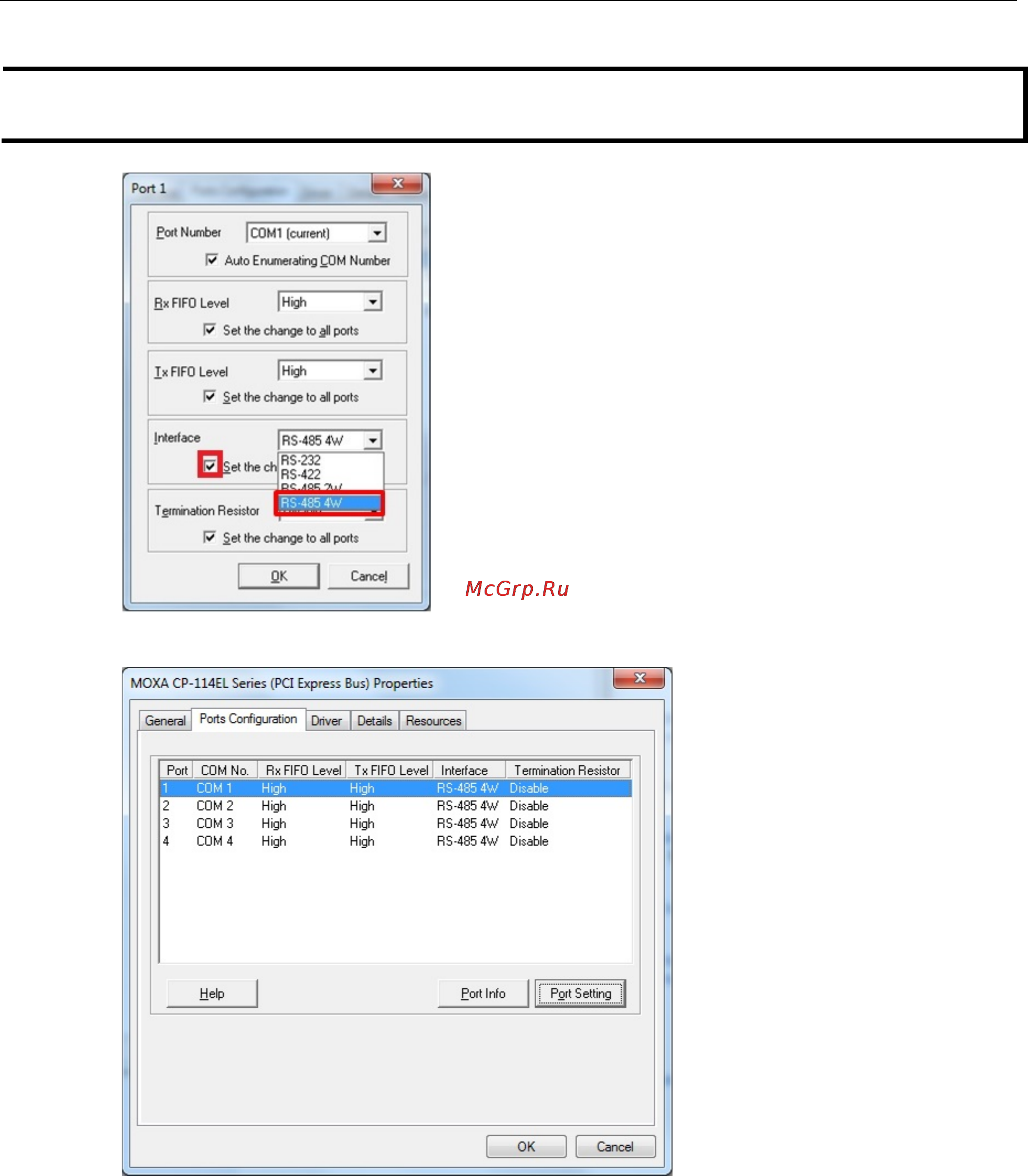 Moxa V2426A-C2-T-W7E [13/83] V2426a w7e series configuring the serial interface