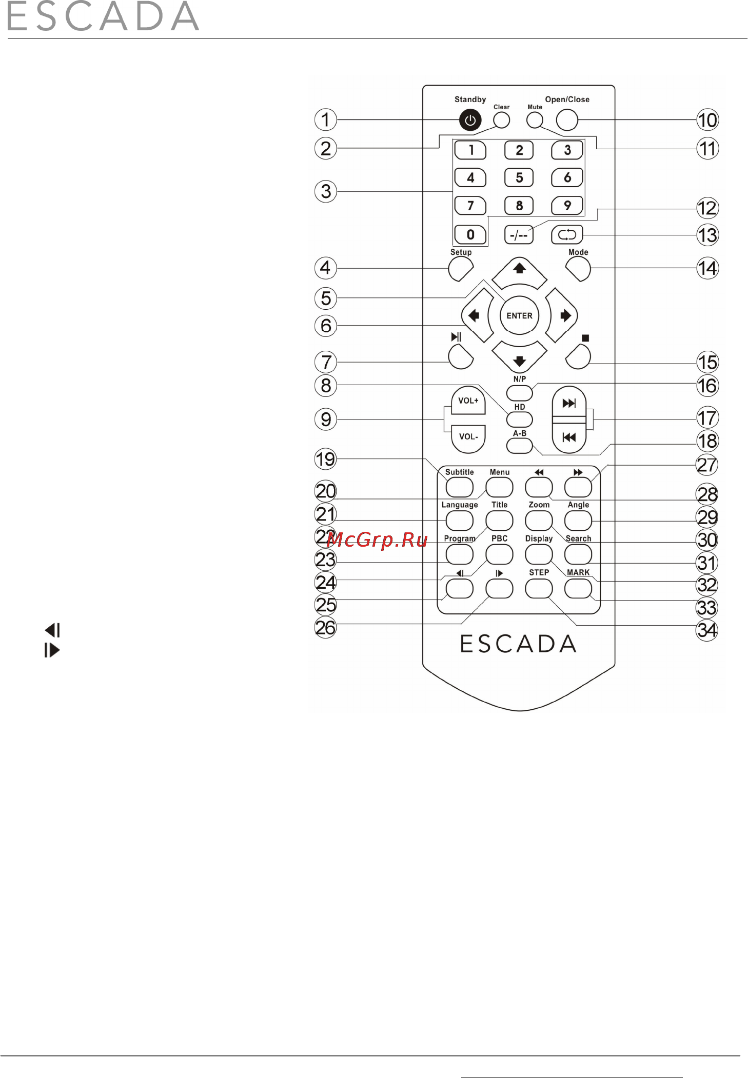 Escada ES-1200DVD [12/62] Es 1200dvd