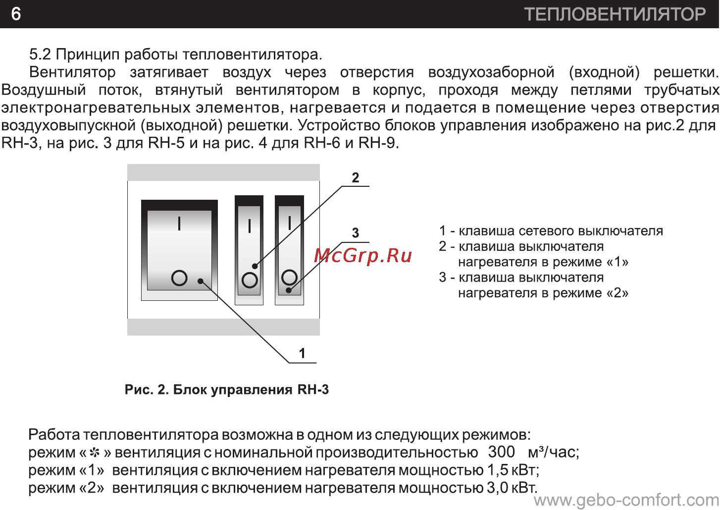 GEBO RH-6 [6/19] Страница 6
