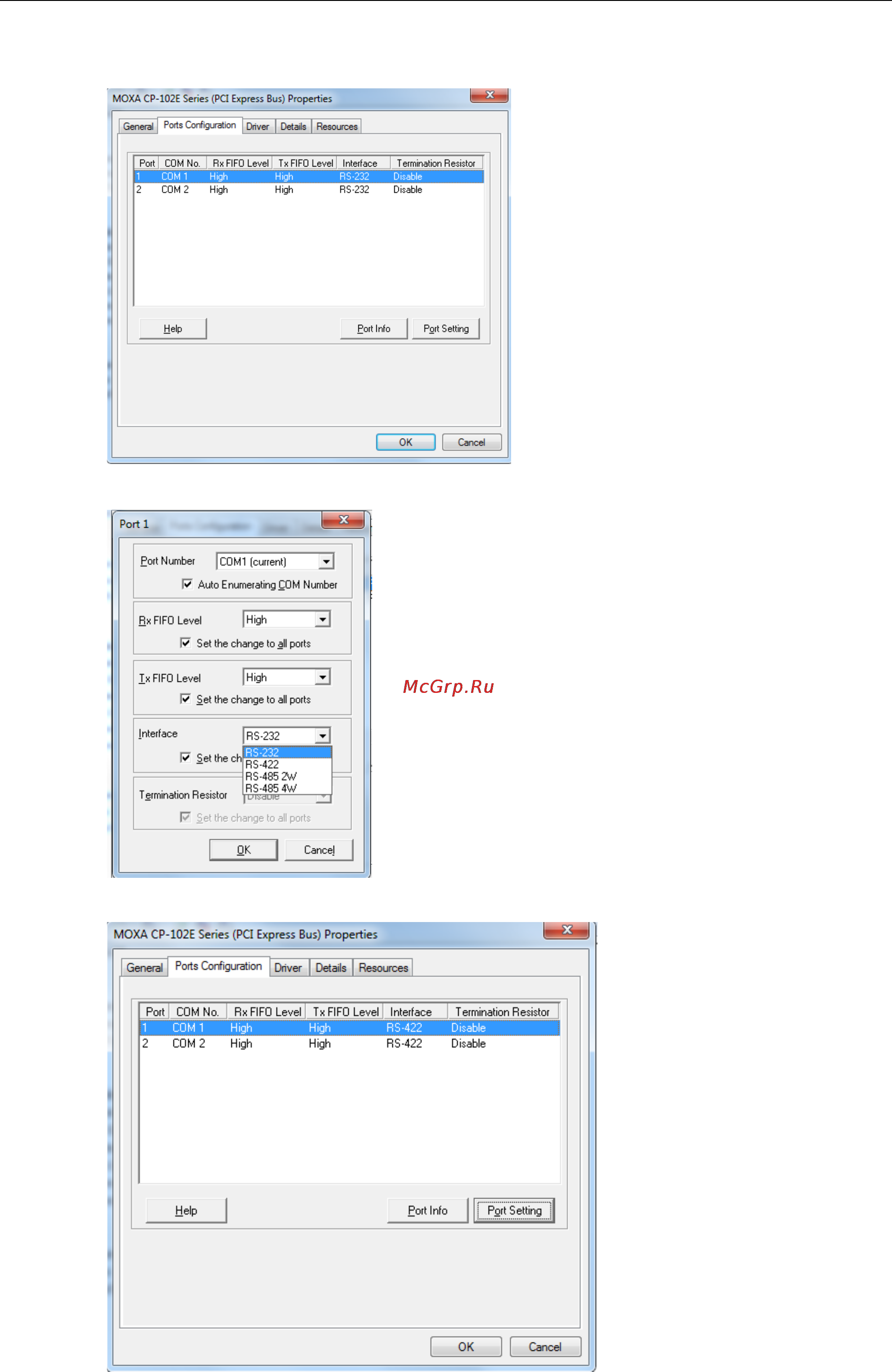Moxa V2616A-C8-CT-W7E [13/100] V2616a w7e series configuring the serial interface