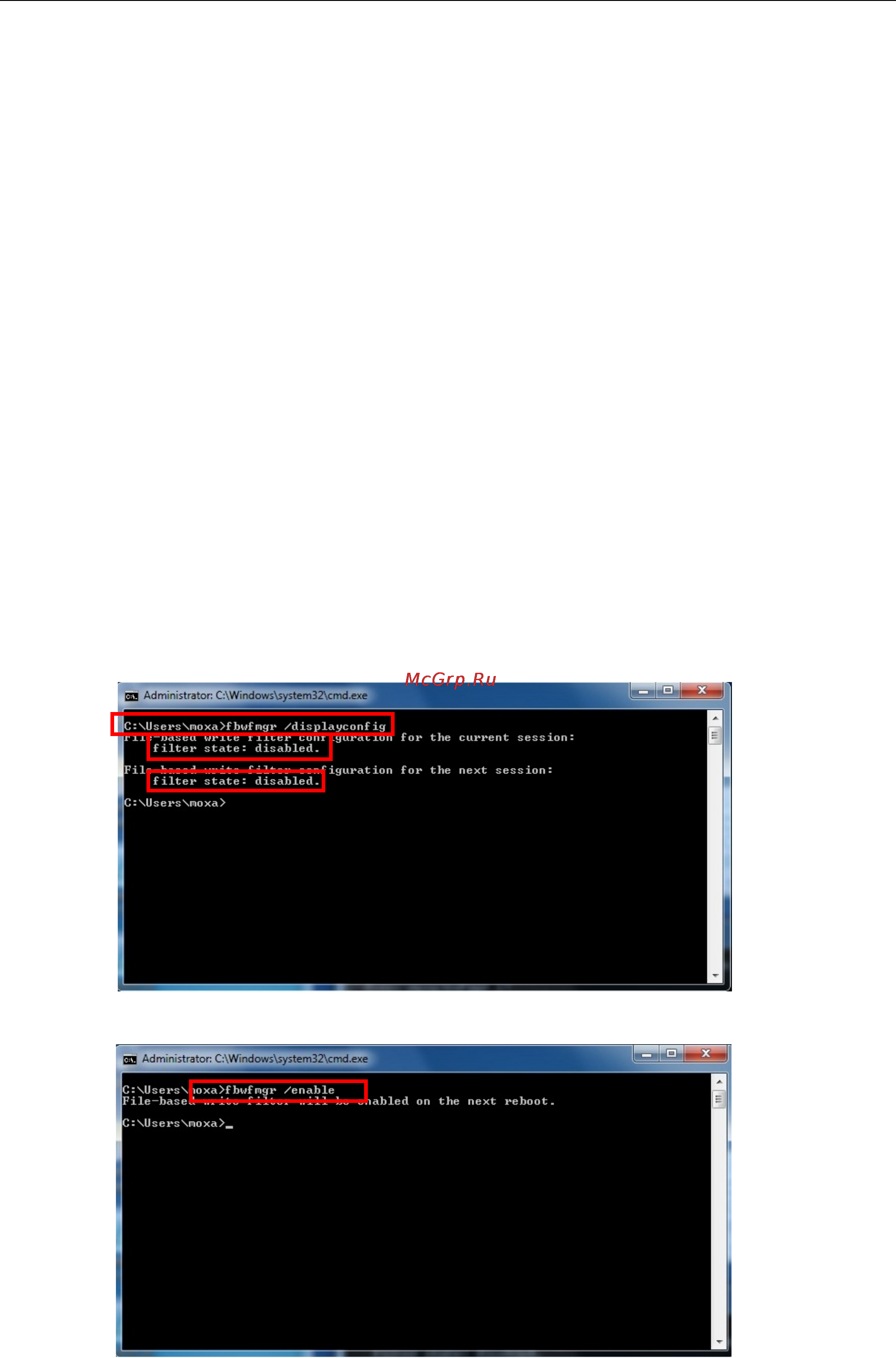 Moxa TC-6110-T-W7E [13/74] File based write filter