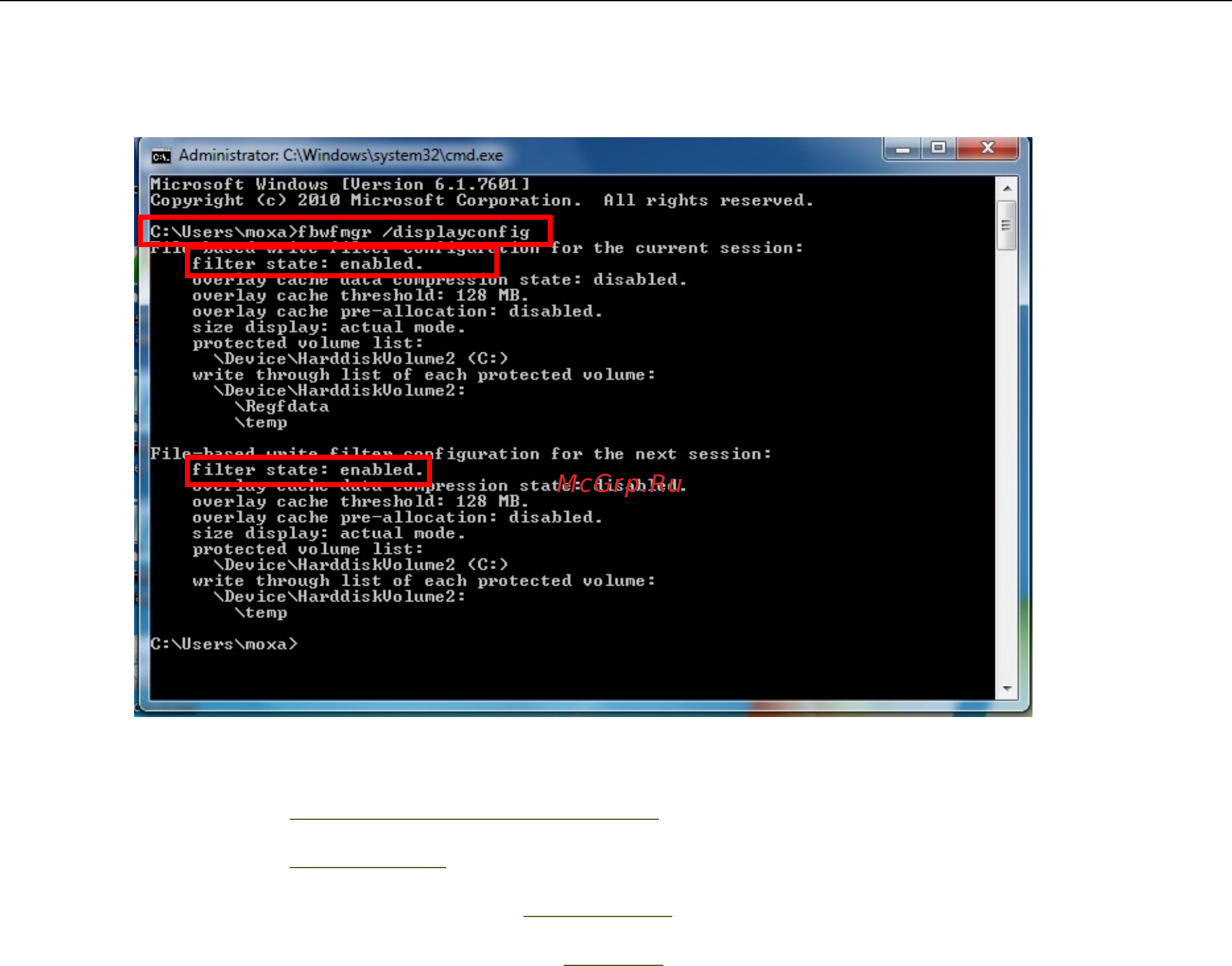 Moxa TC-6110-T-W7E [14/74] Fbwfmgr displayconfi
