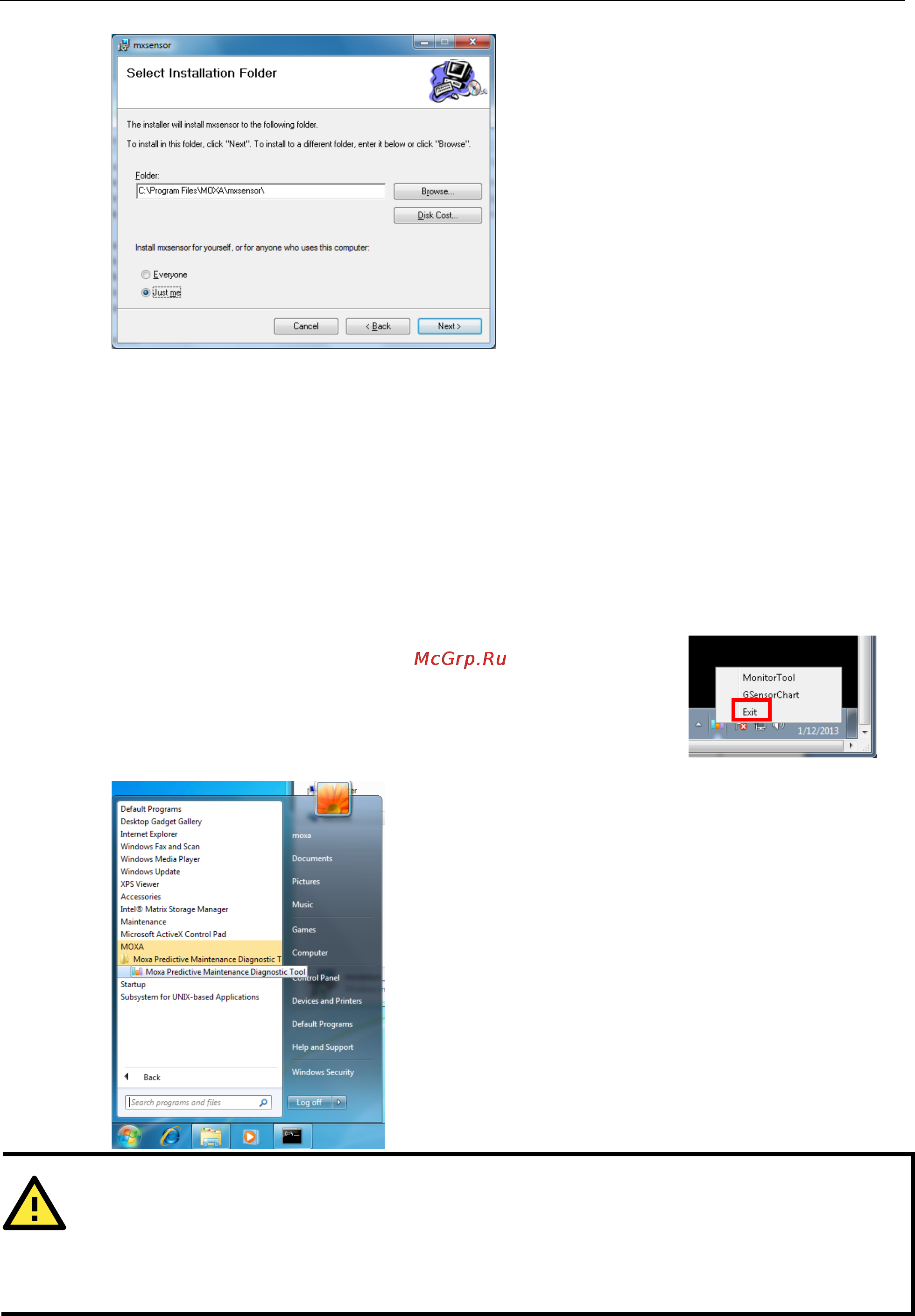 Moxa TC-6110-T-W7E [21/74] Configuring and using the g sensor tool