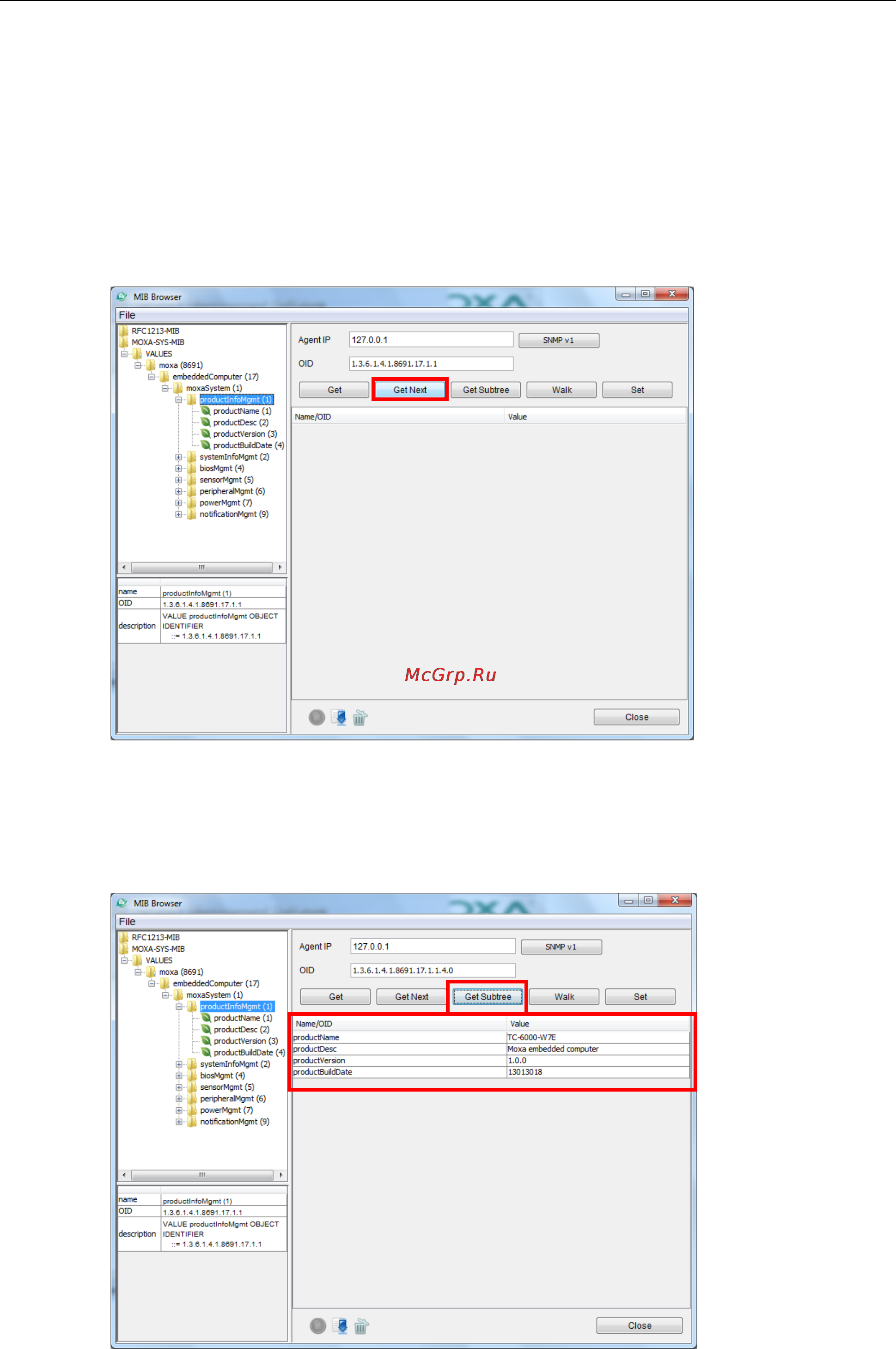 Moxa TC-6110-W7E [36/74] Using synmap oids to control the tc 6110