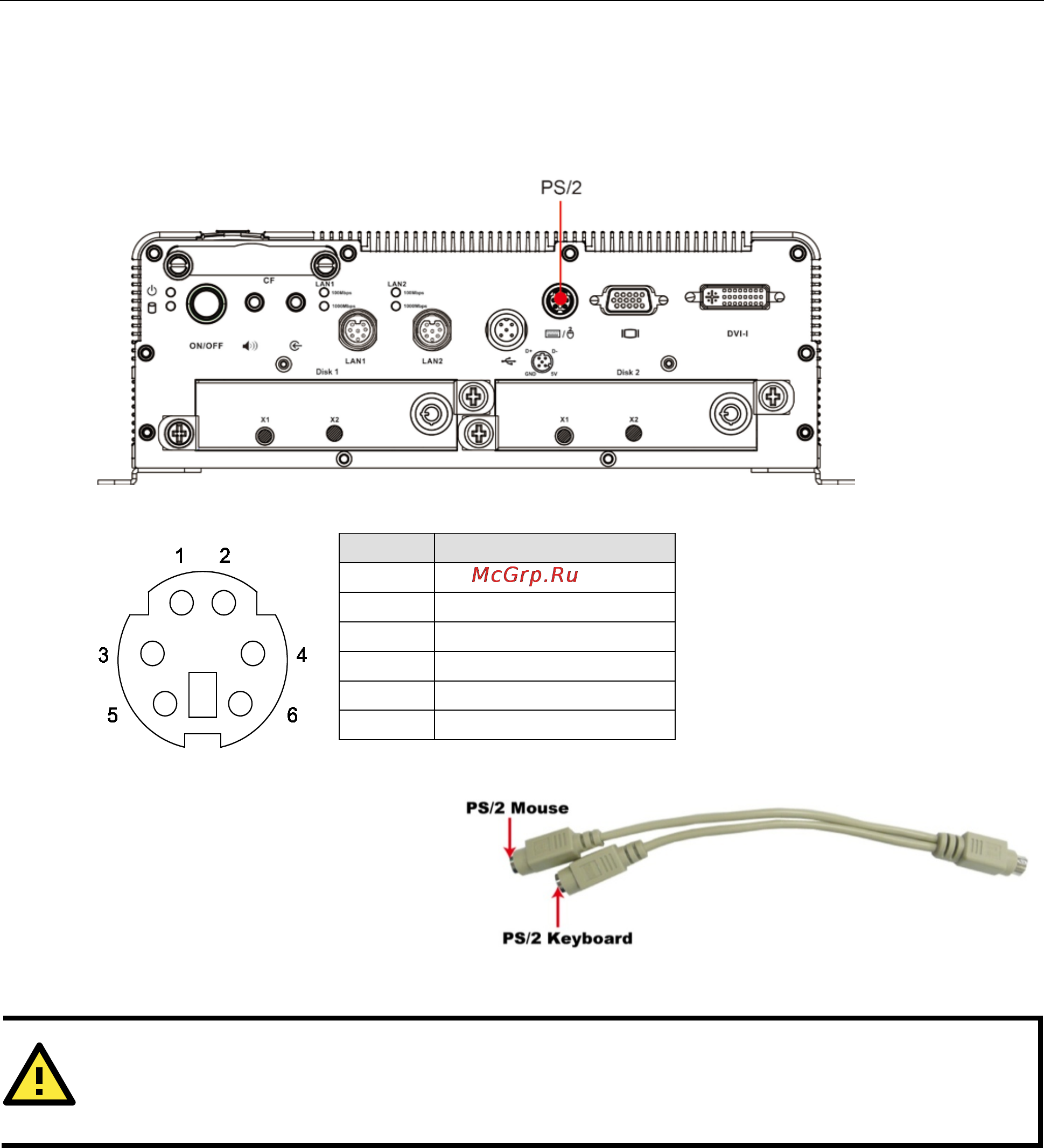 Moxa V2416-T-W7E [18/42] Connecting a ps 2 keyboard and mouse